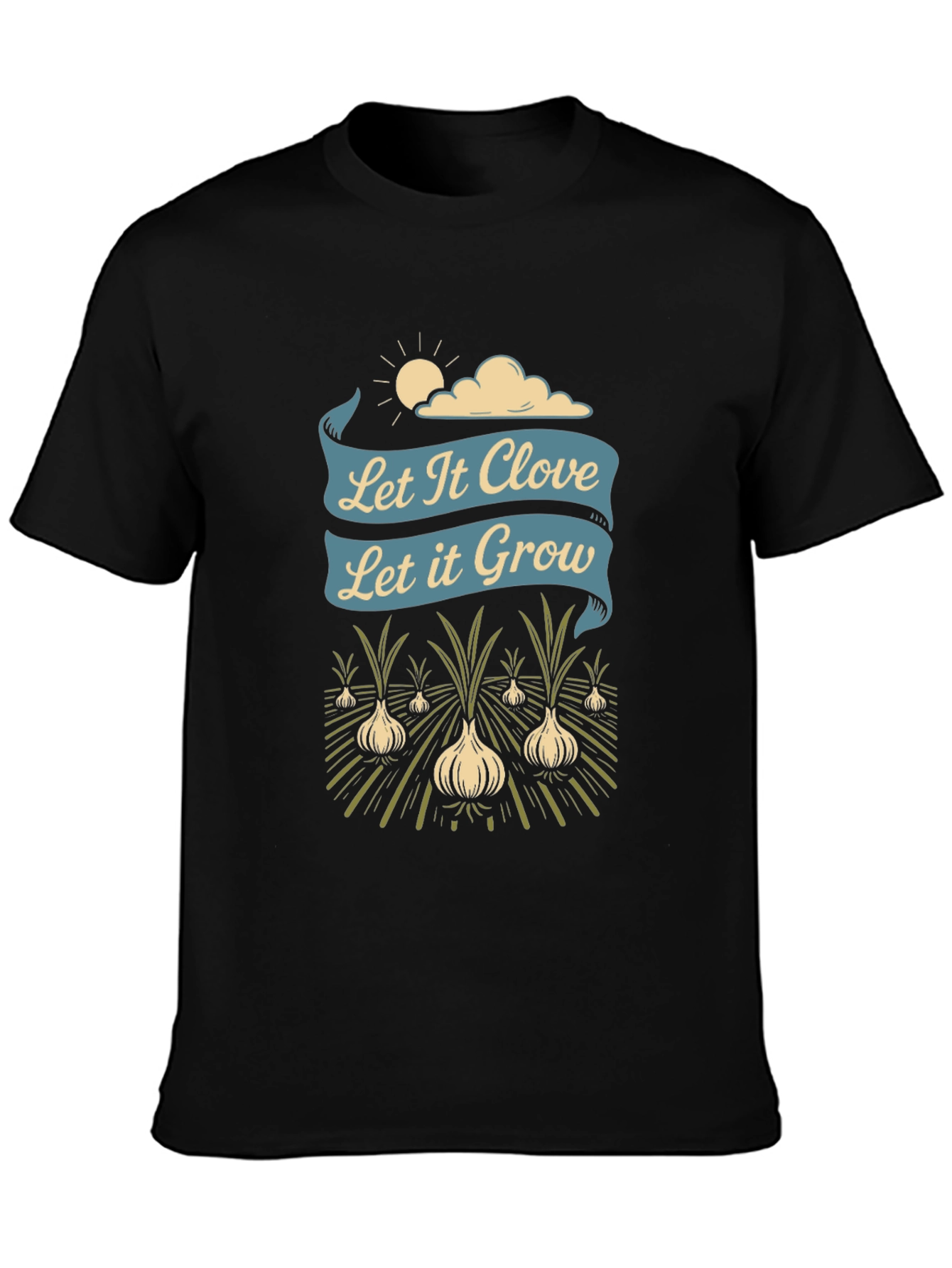 Let It Clove Let It Grow Black Graphic Tee