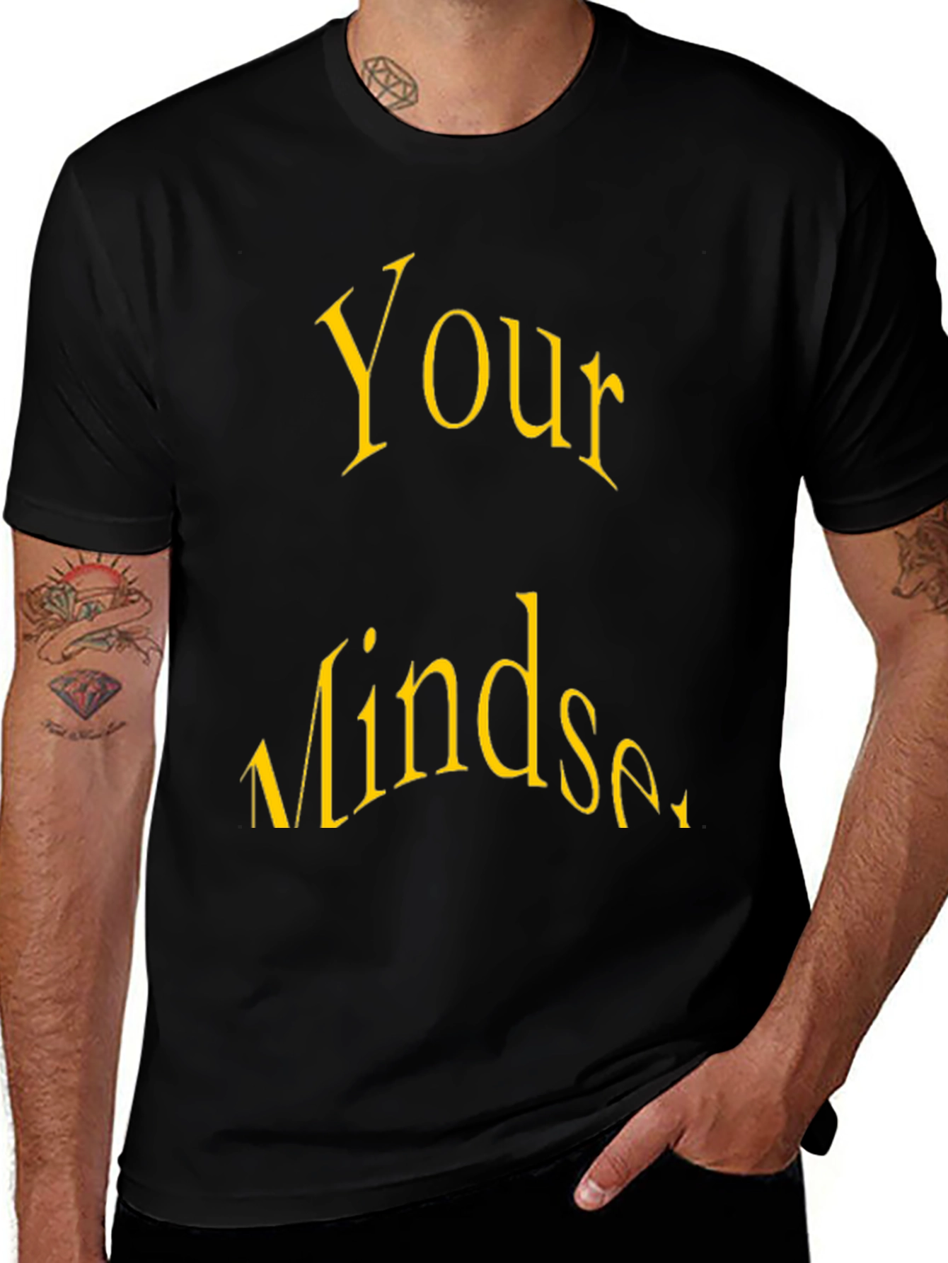 Your Mindset Black Graphic Tee