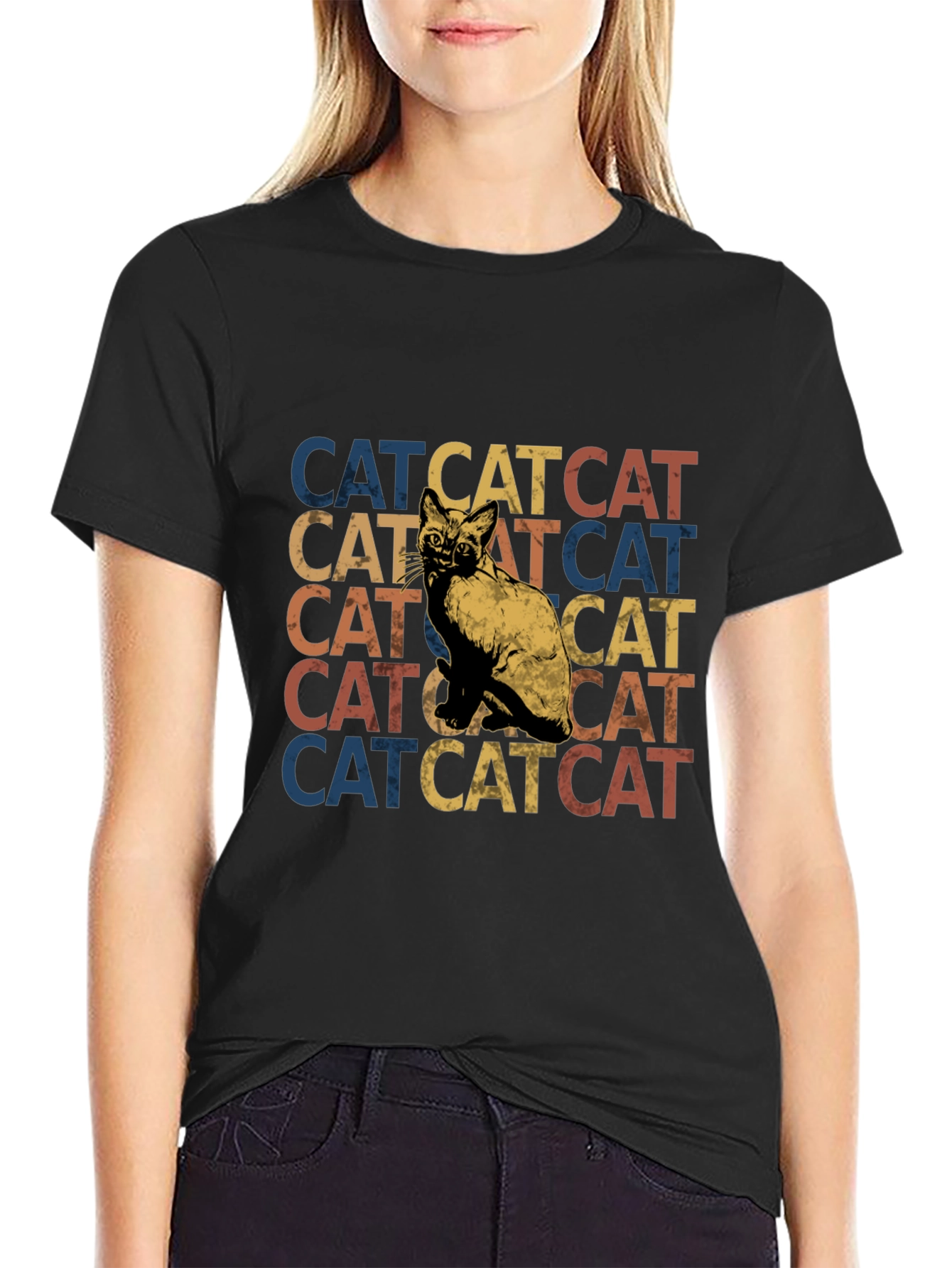 Retro Cat Stack T-Shirt