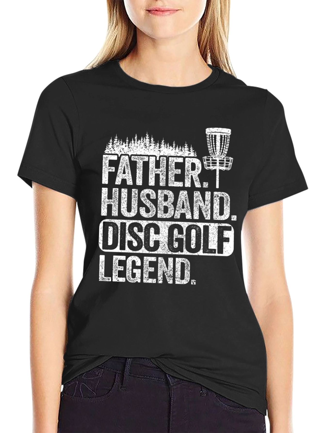 Father Husband Disc Golf Legend Tee