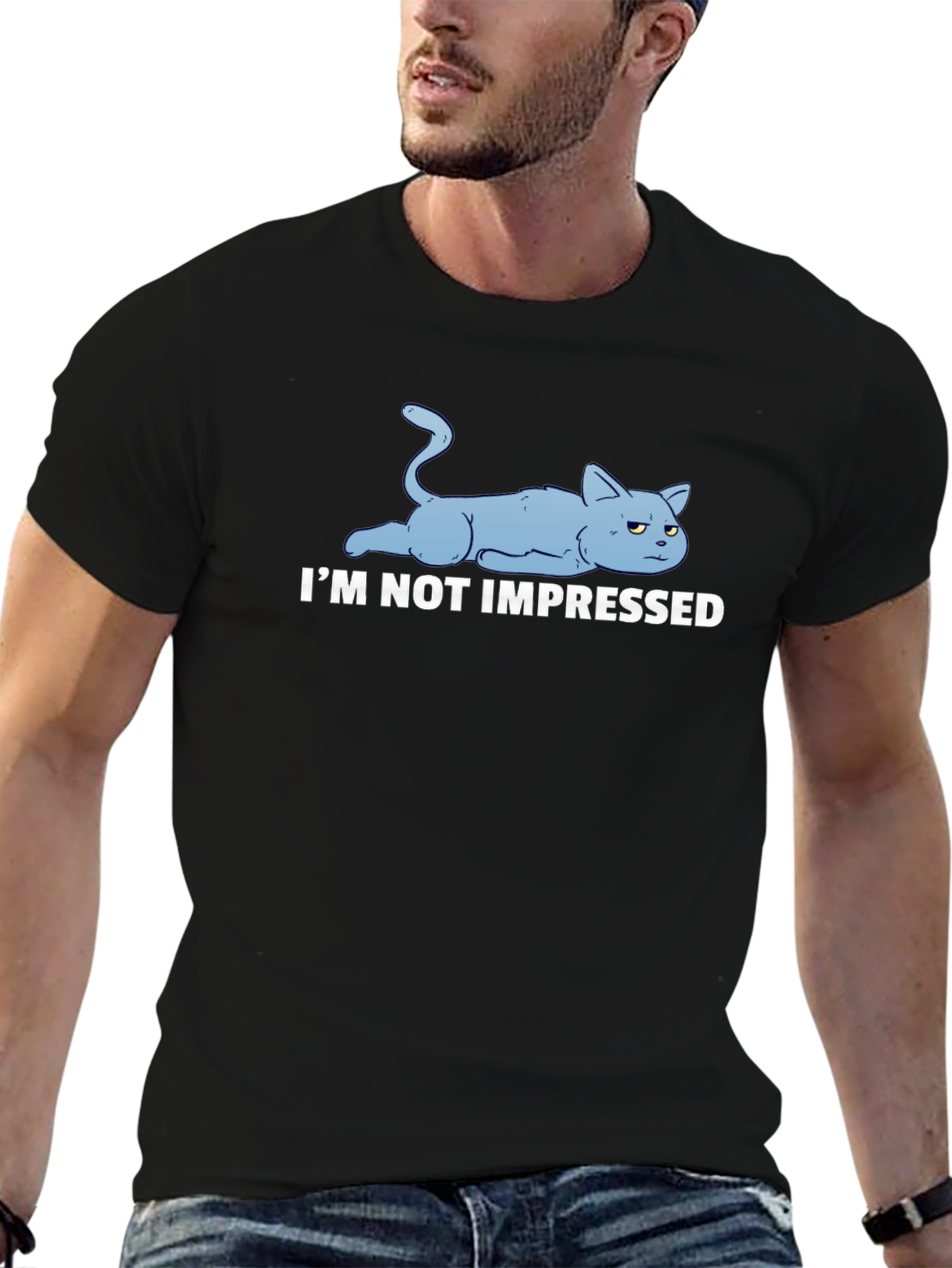 Im Not Impressed Cat Graphic T-Shirt