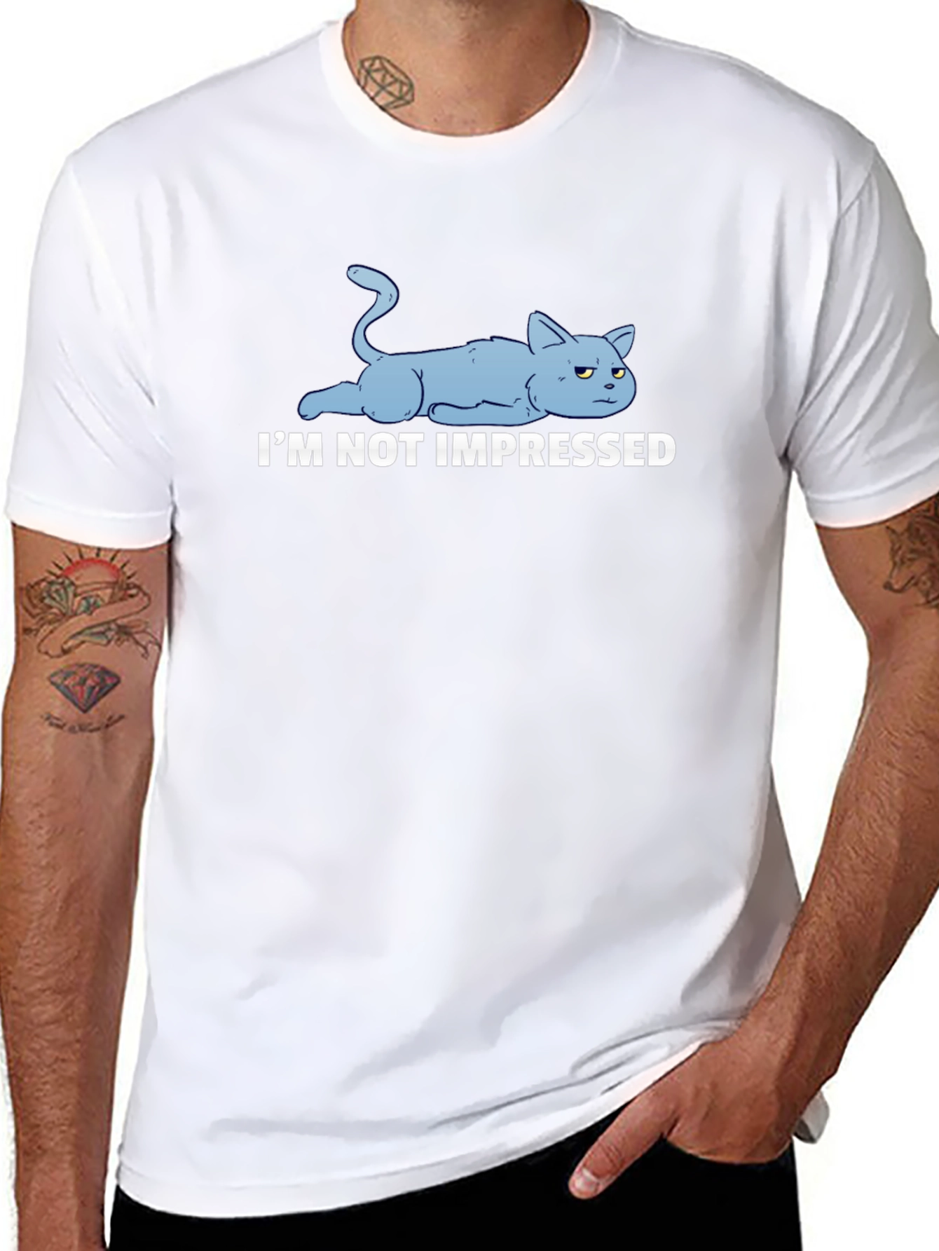 Im Not Impressed Cat Graphic T-Shirt