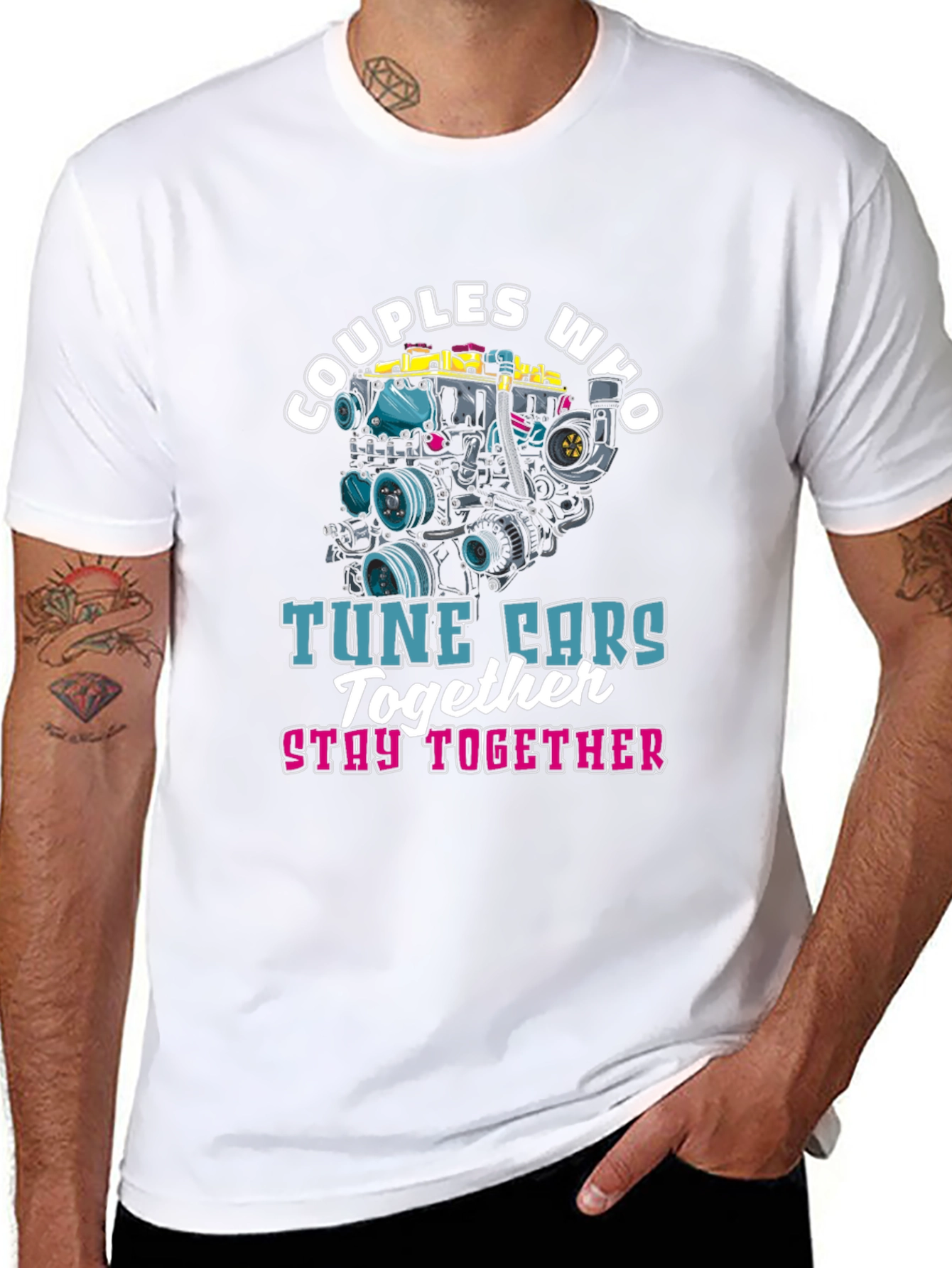 Couples Who Tune Cars Together T-Shirt