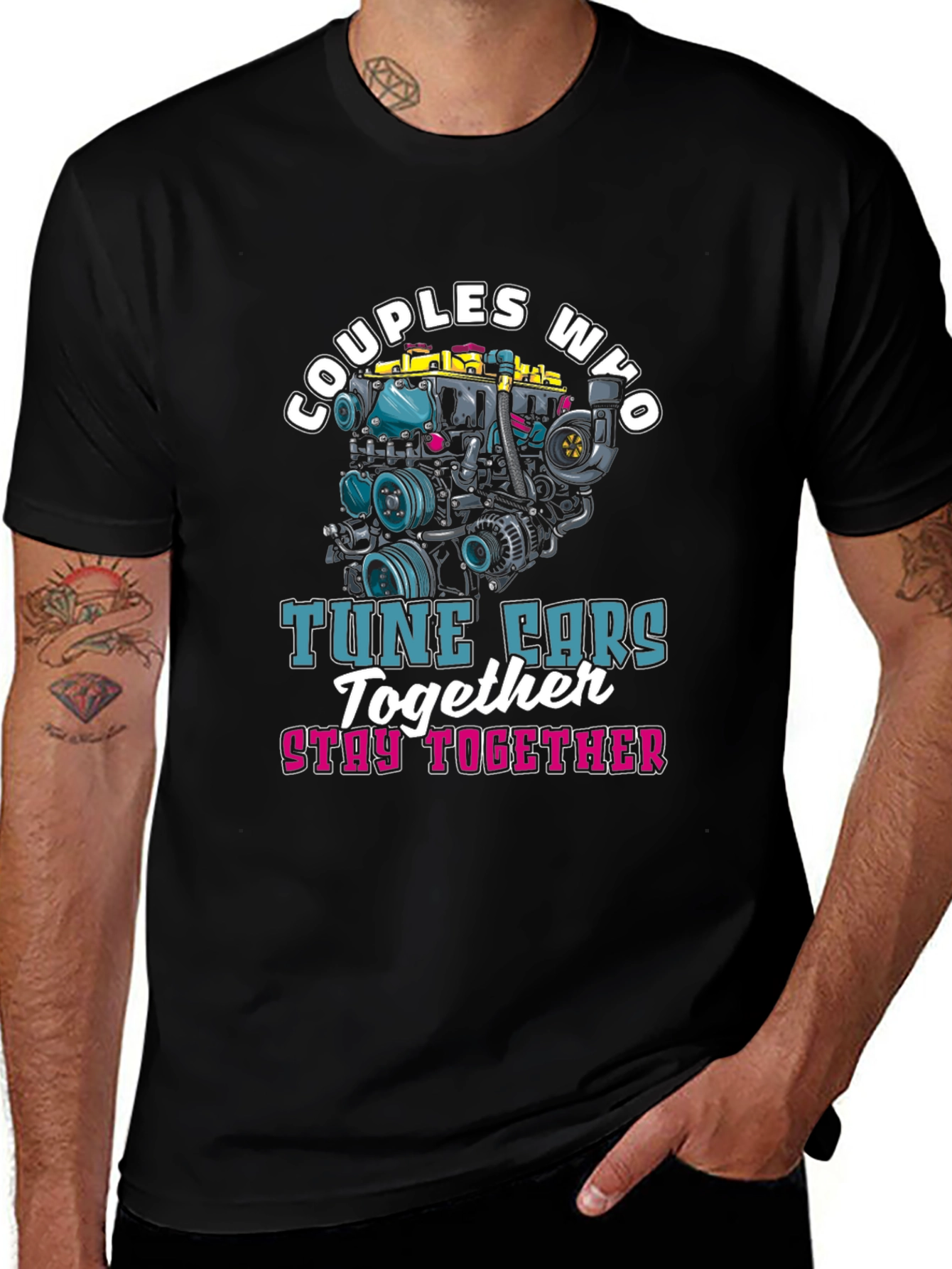 Couples Who Tune Cars Together T-Shirt