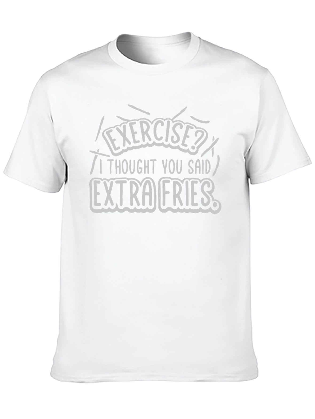 Extra Fries Graphic Tee - Black Casual T-Shirt