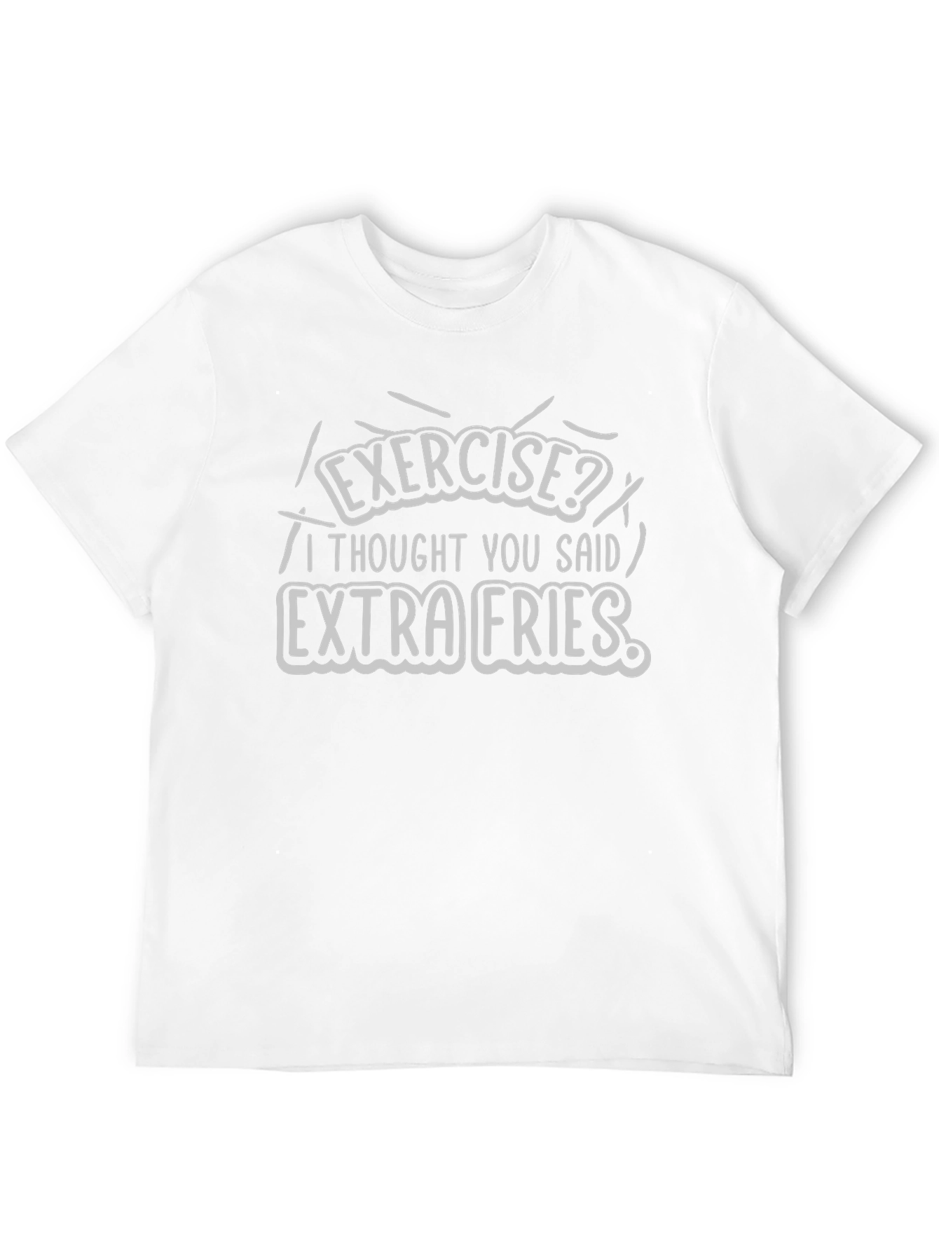 Extra Fries Graphic Tee - Black Casual T-Shirt