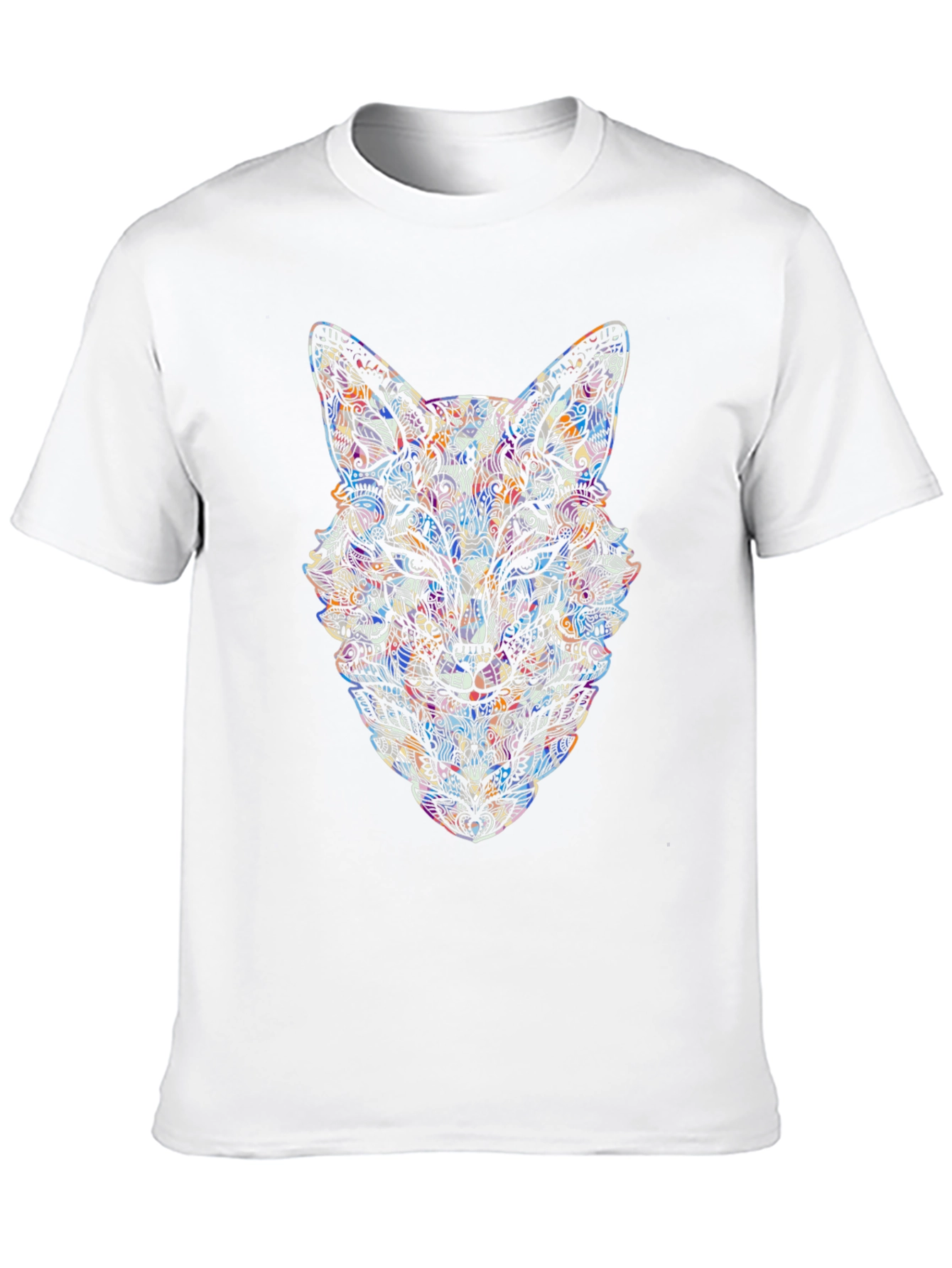Abstract Fox Graphic Tee - Mens Black T-Shirt
