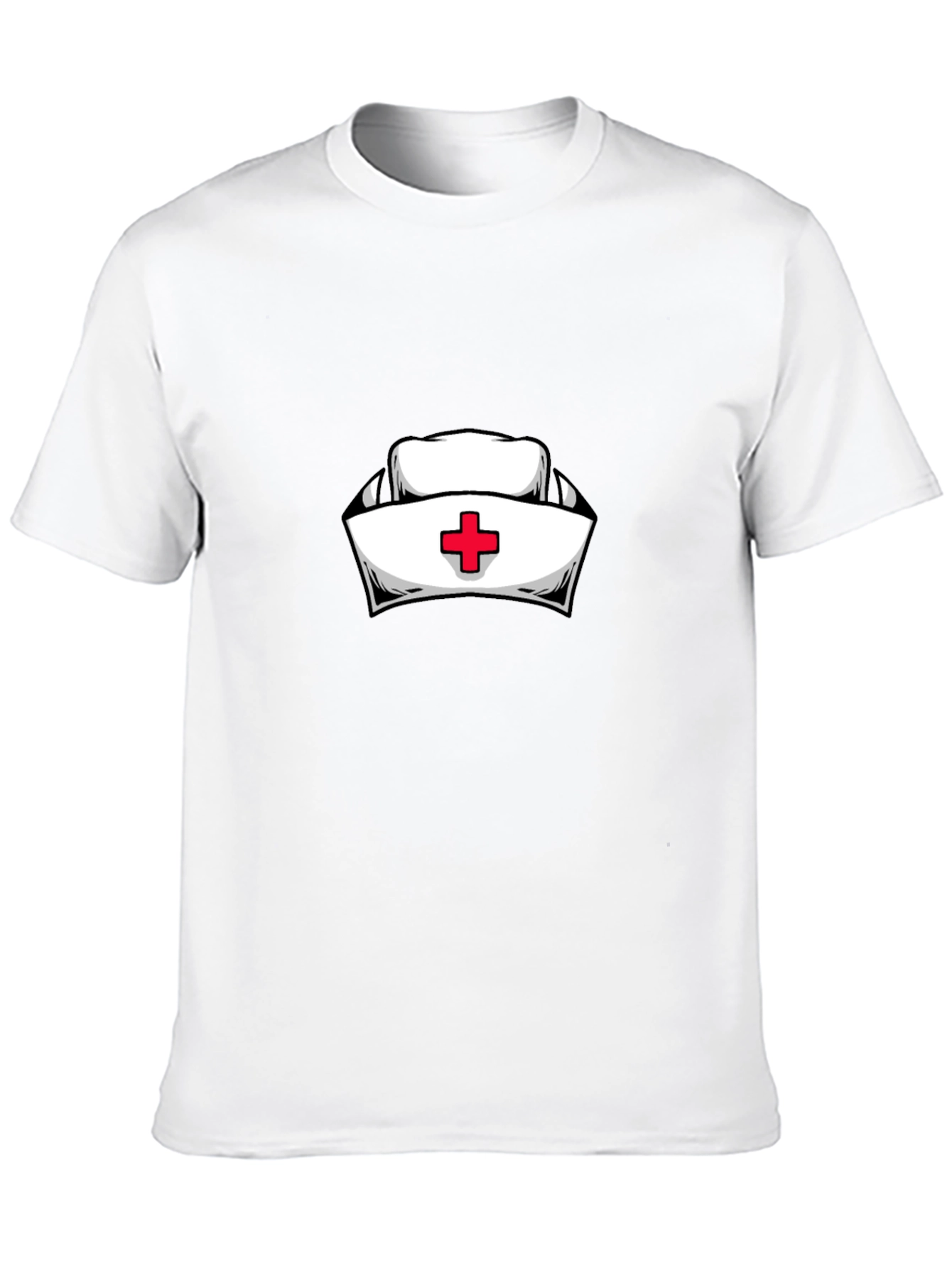 Nurse Hat Graphic Black T-Shirt