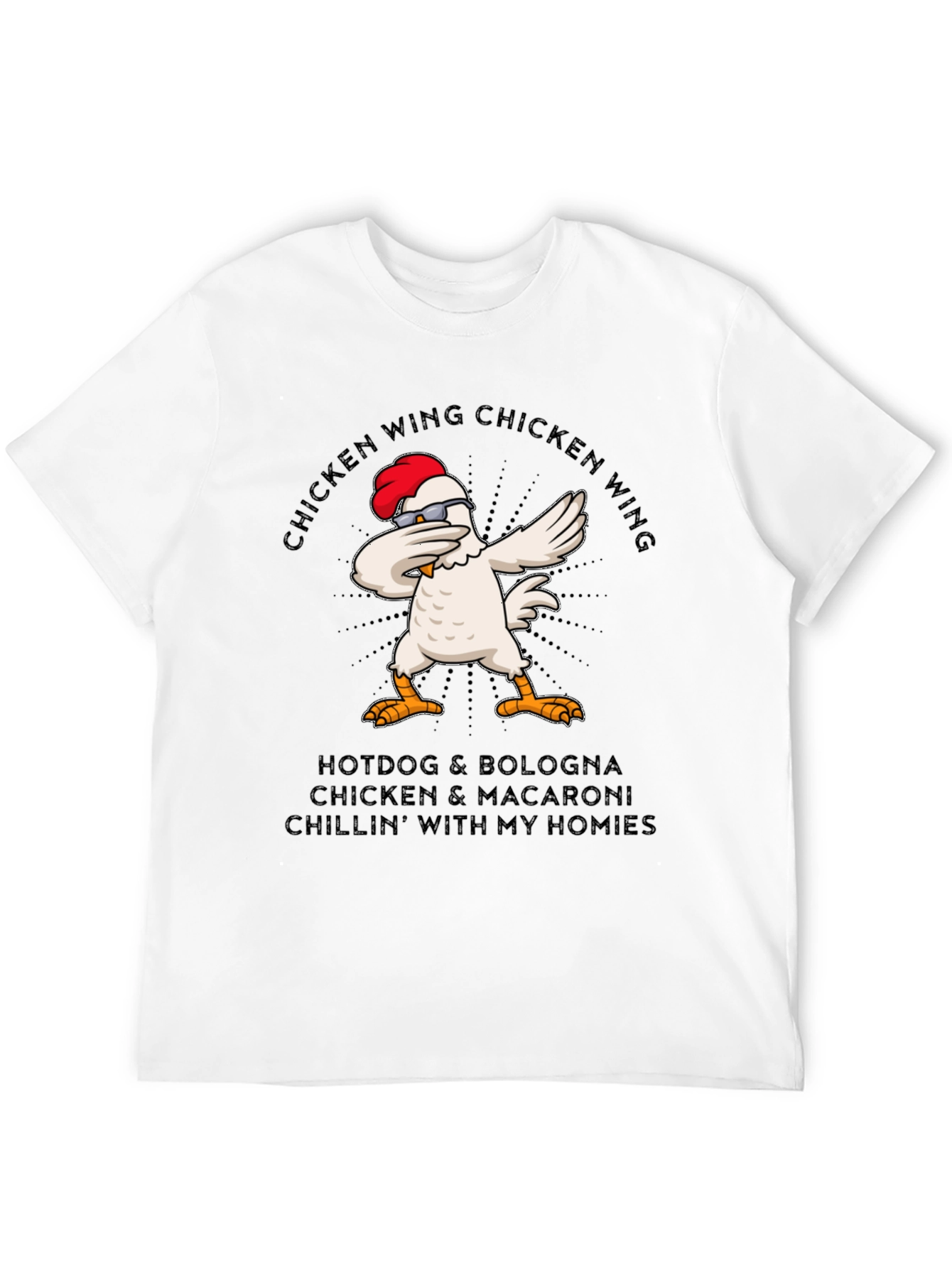 Chicken Wing Dabbing T-Shirt - Funny Foodie Tee