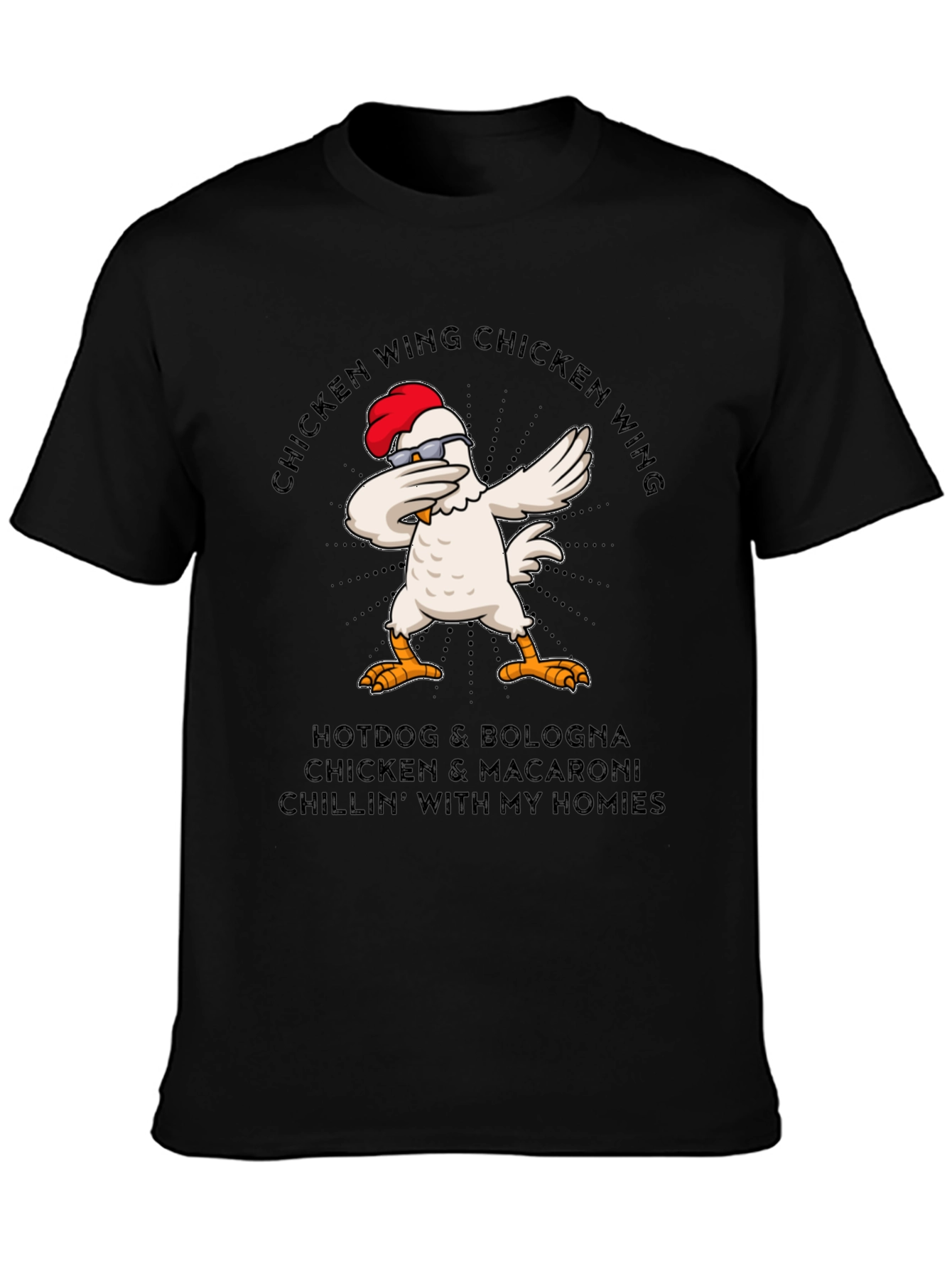 Chicken Wing Dabbing T-Shirt - Funny Foodie Tee