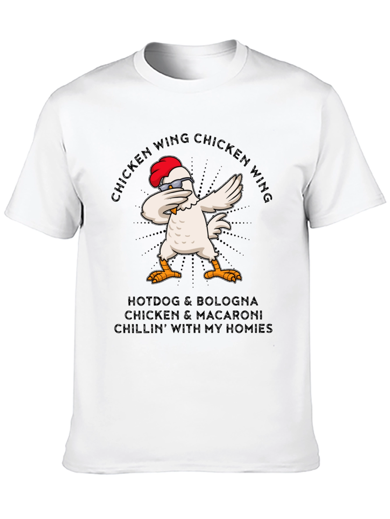 Chicken Wing Dabbing T-Shirt - Funny Foodie Tee