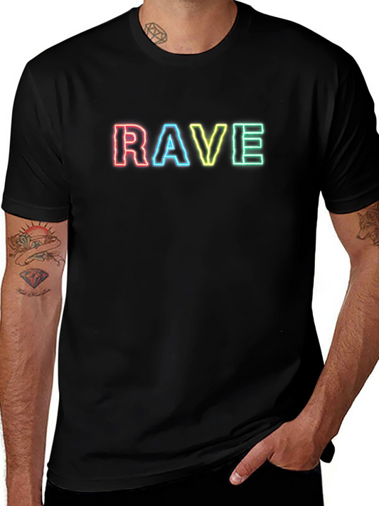Rave Neon T-Shirt - Colorful Graphic Tee