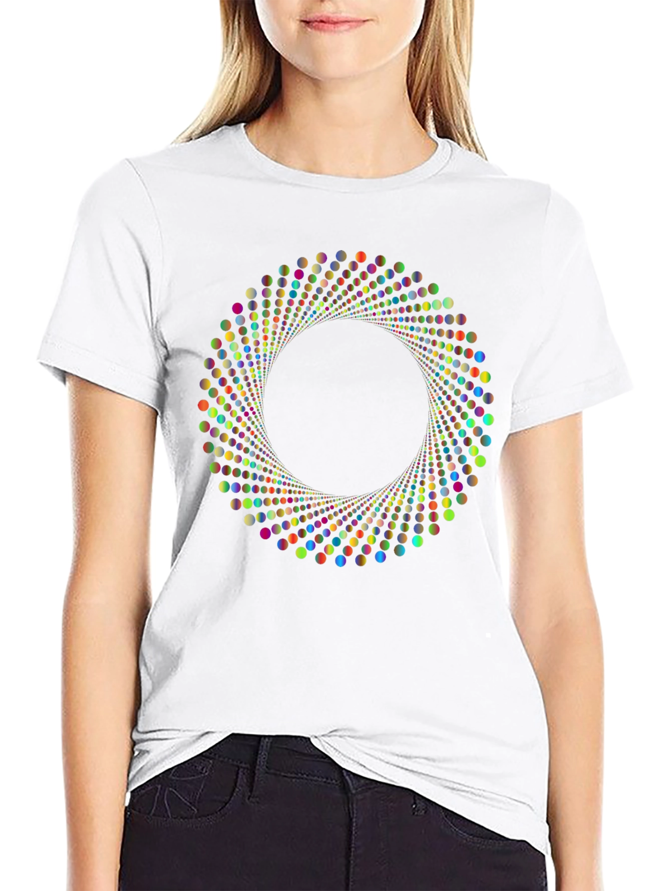 Vortex Dots Graphic T-Shirt - Modern Design