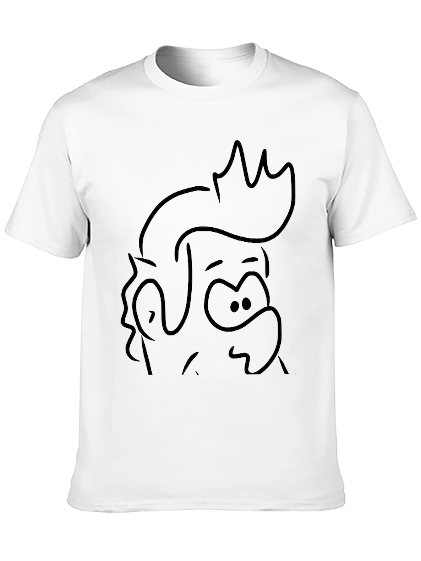 Cartoon Outline Black Tee