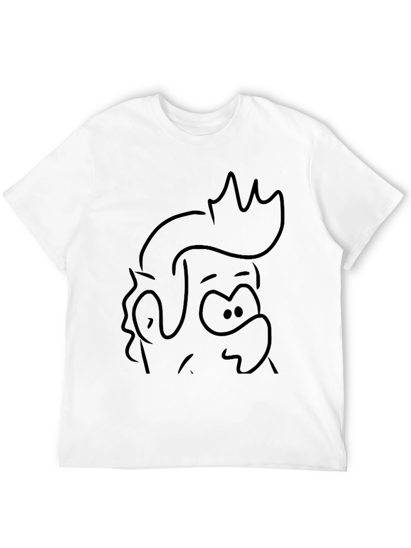Cartoon Outline Black Tee