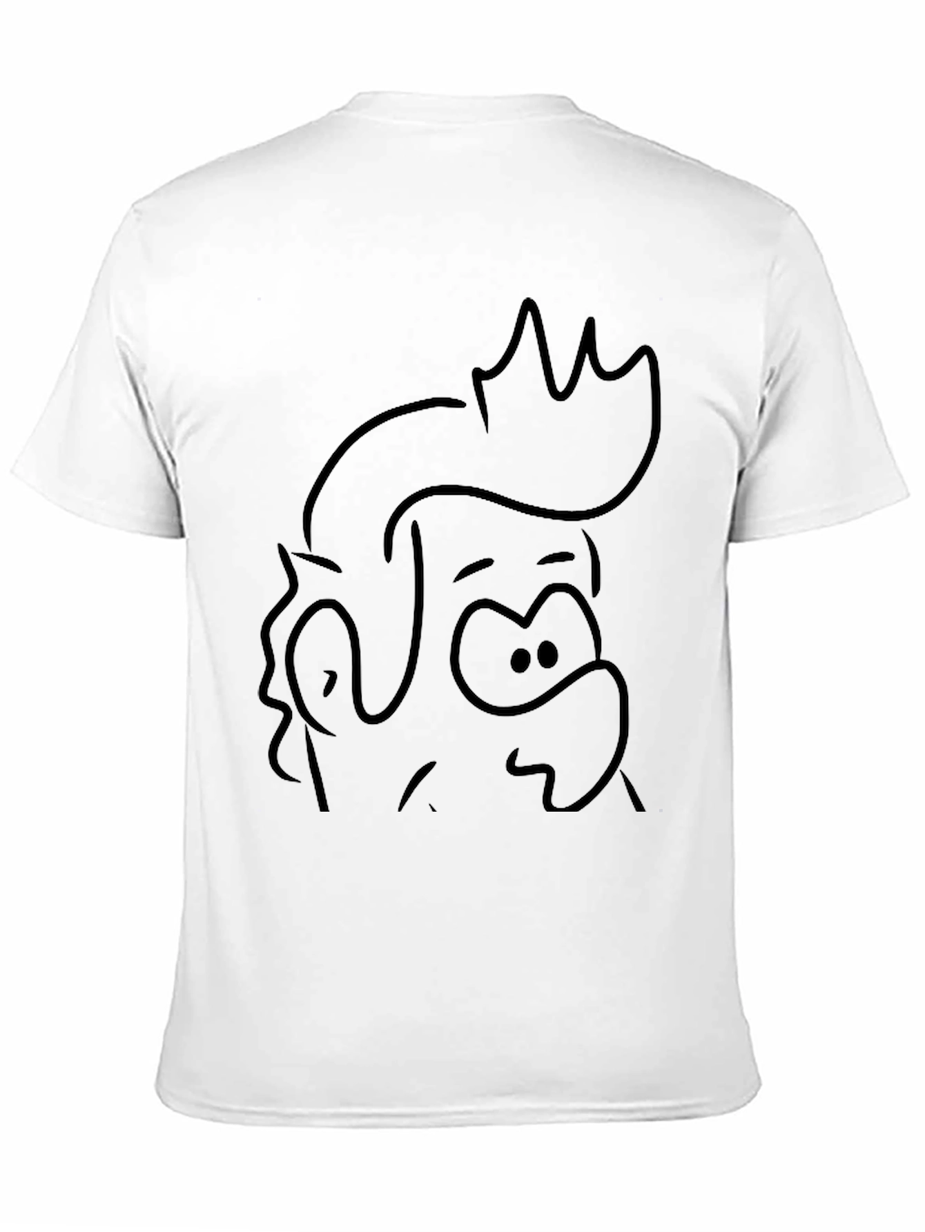 Cartoon Outline Black Tee