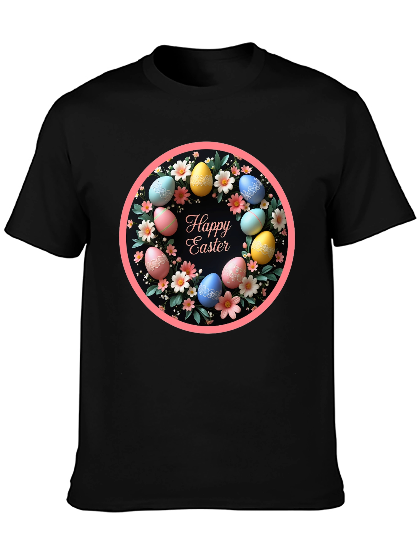 Happy Easter Egg Wreath T-Shirt