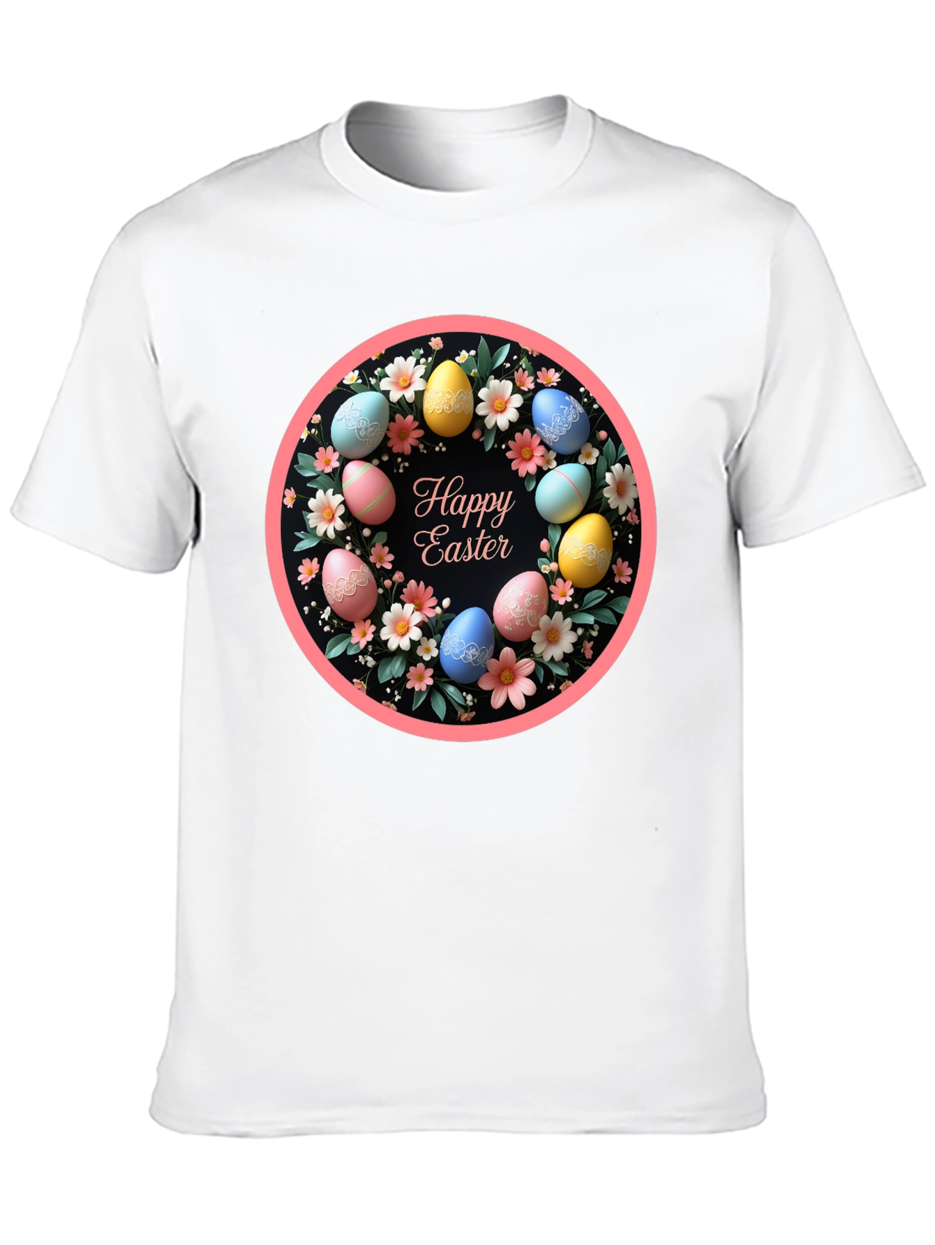 Happy Easter Egg Wreath T-Shirt