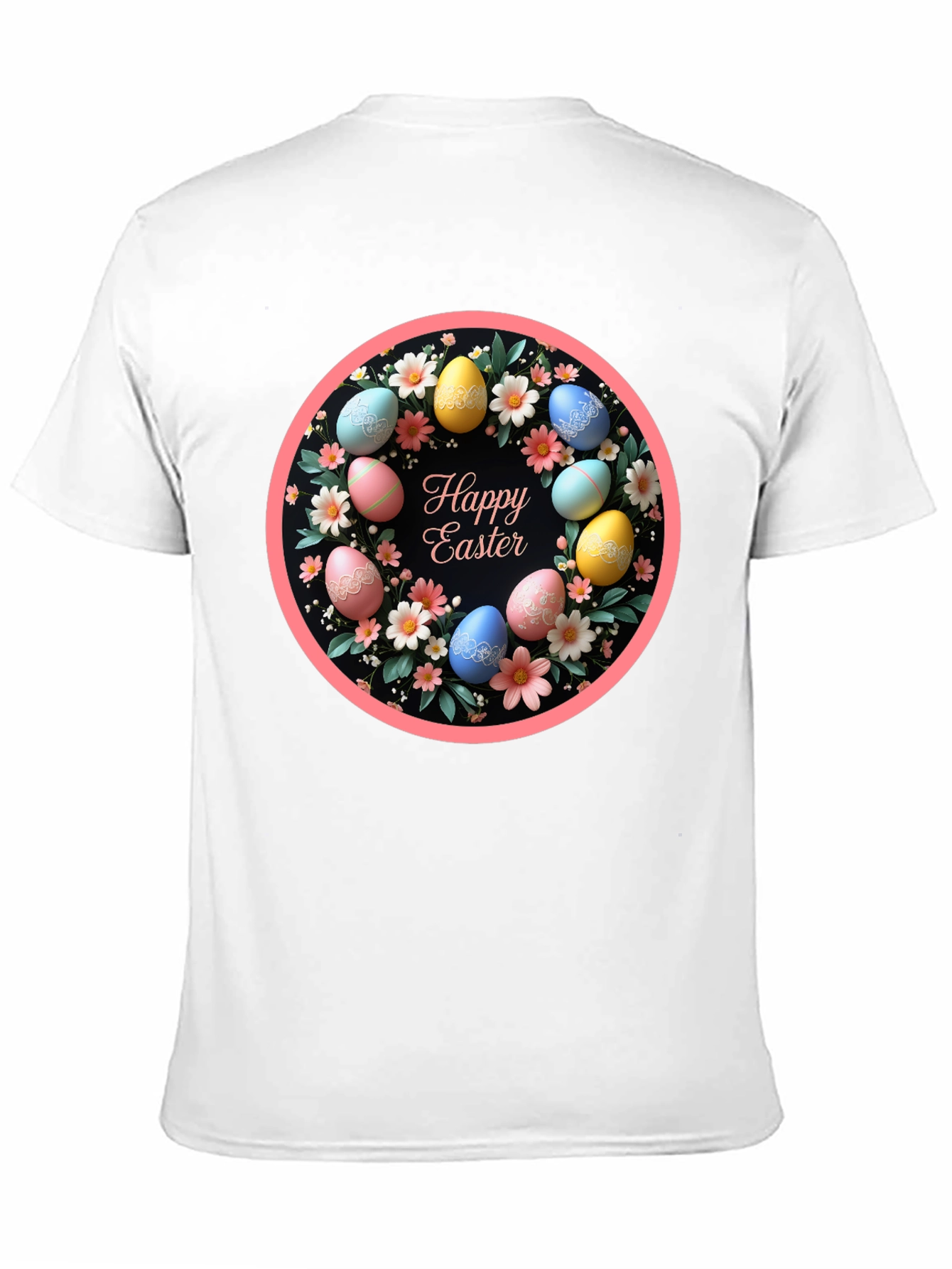 Happy Easter Egg Wreath T-Shirt