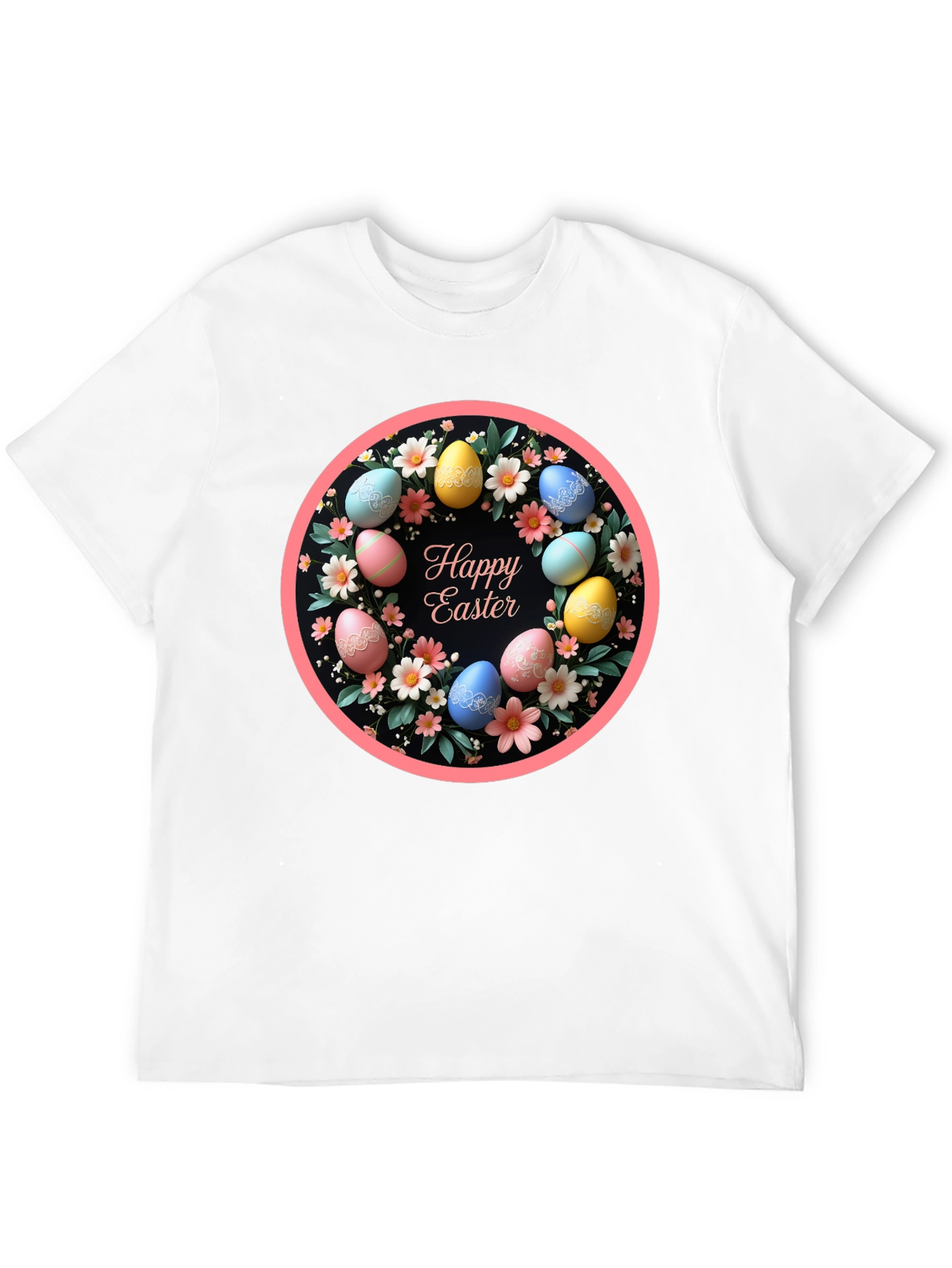 Happy Easter Egg Wreath T-Shirt