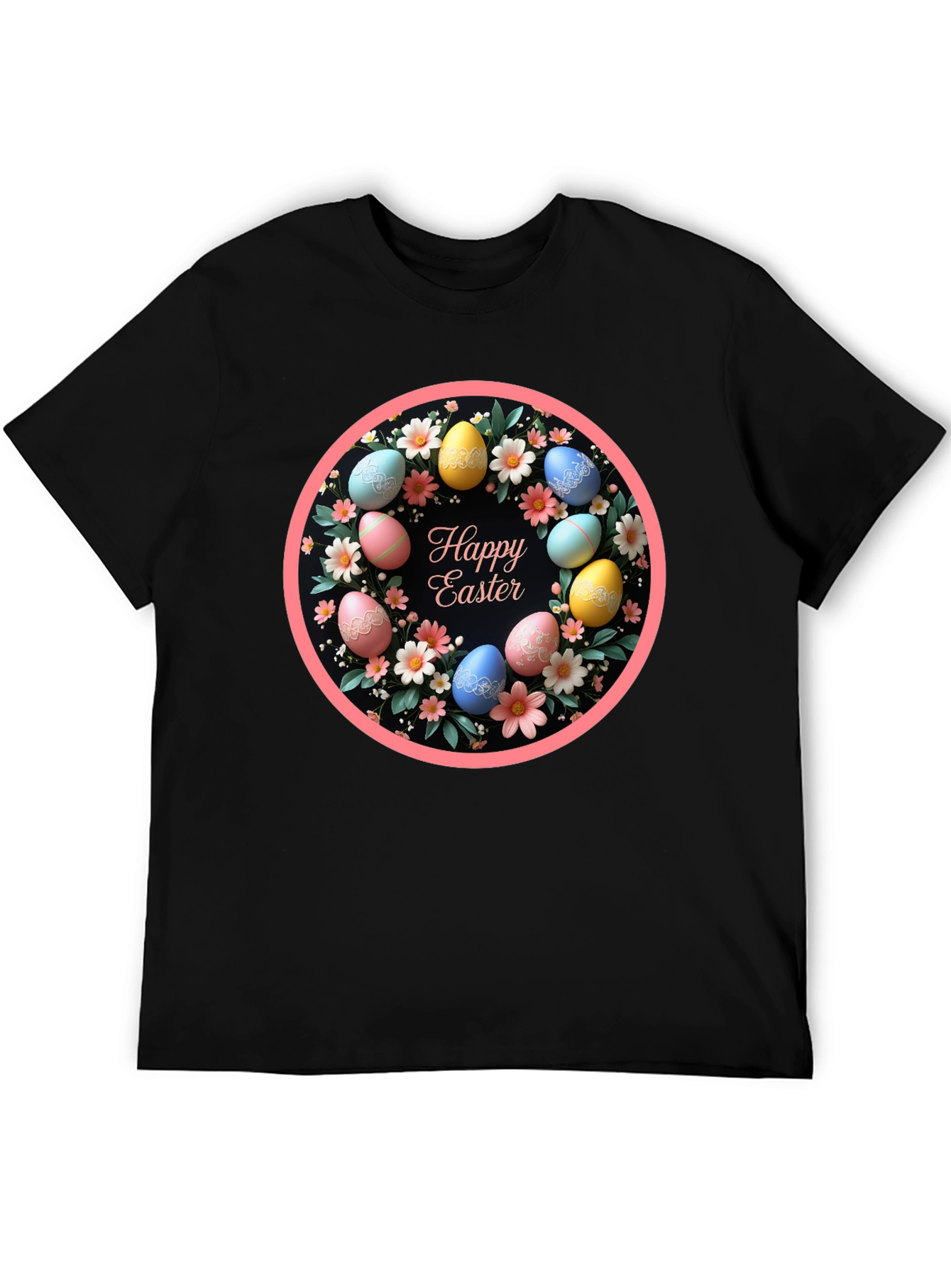 Happy Easter Egg Wreath T-Shirt