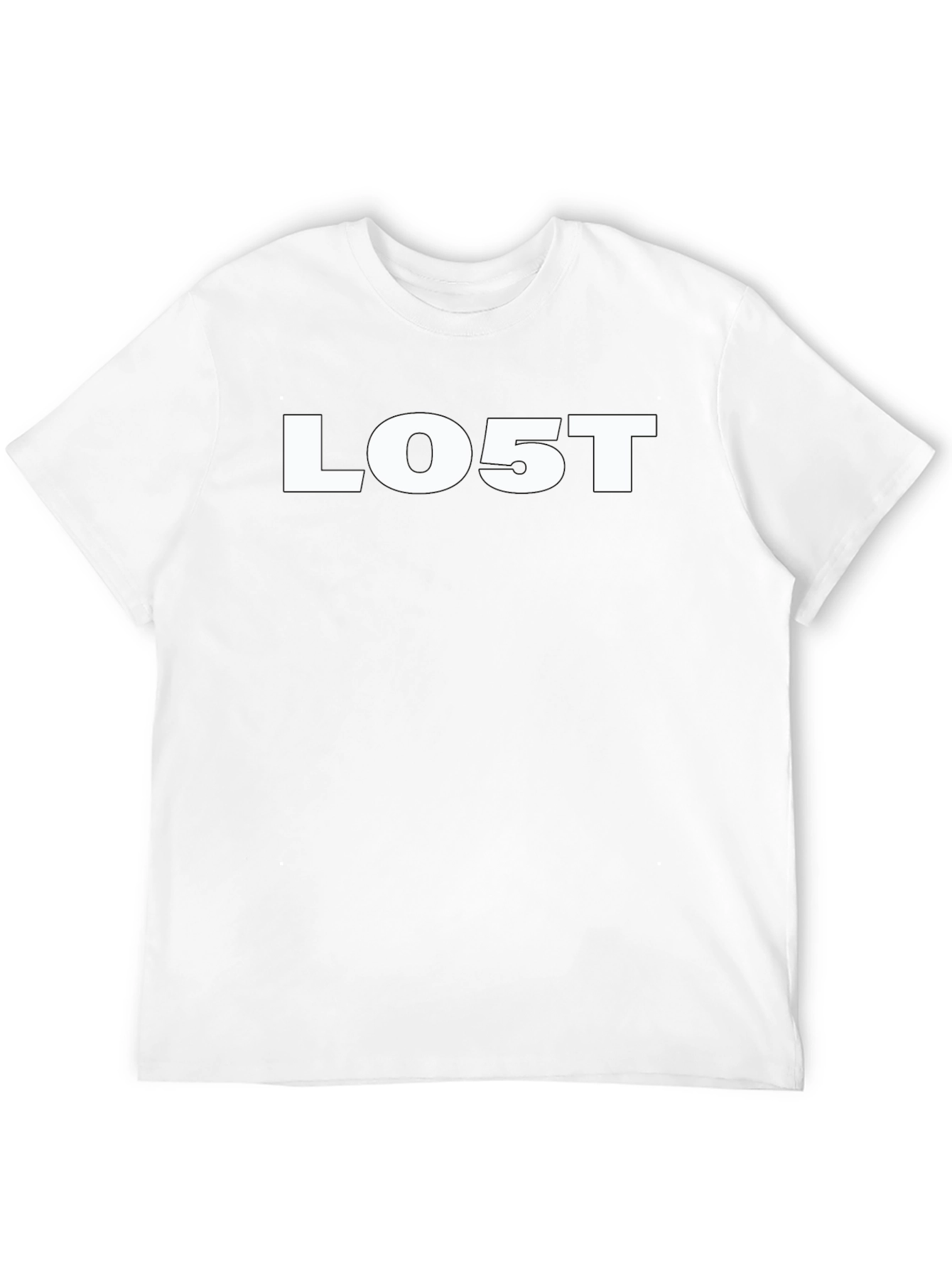 LO5T Graphic Tee - Classic Black Cotton T-Shirt