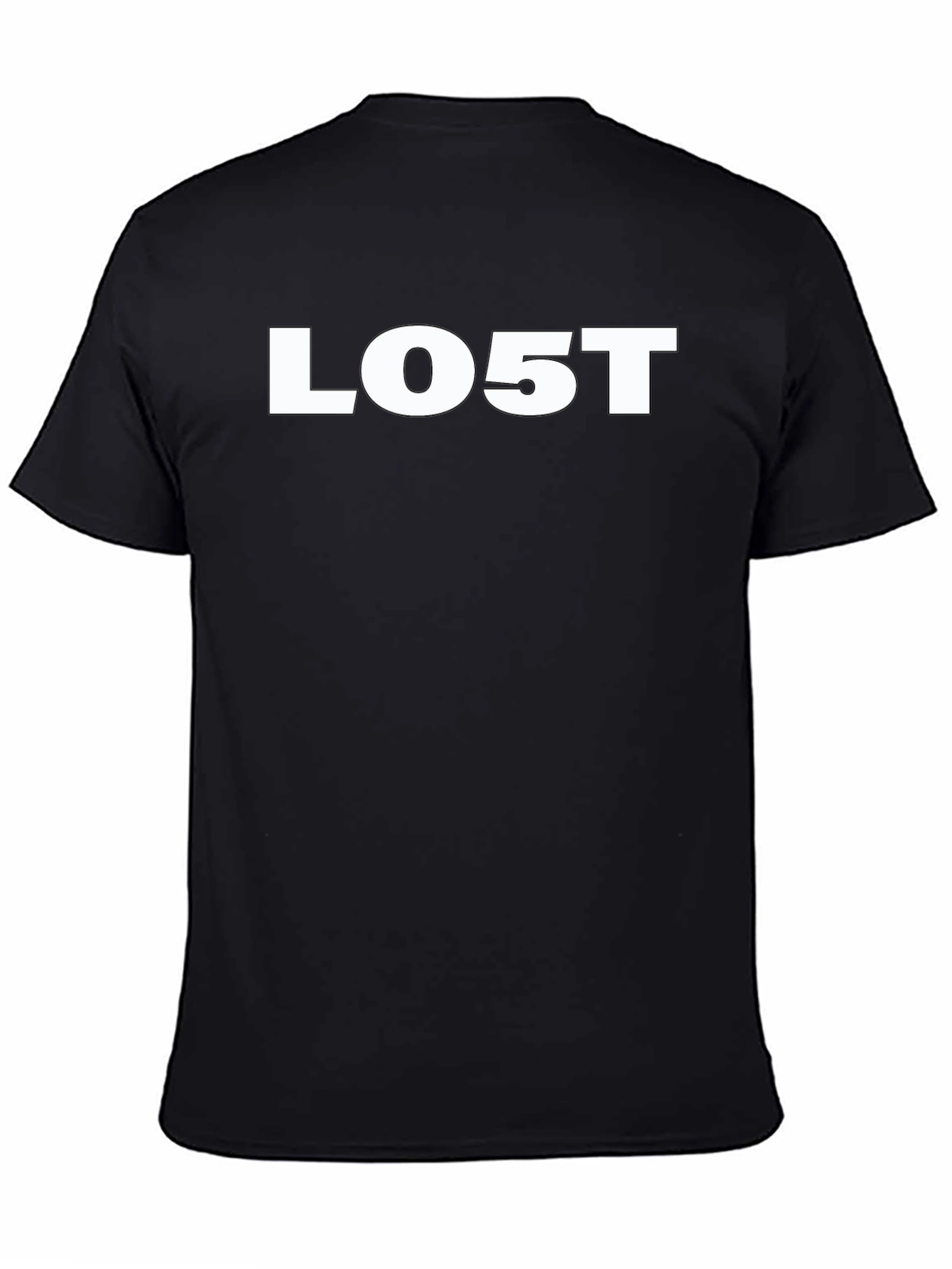LO5T Graphic Tee - Classic Black Cotton T-Shirt