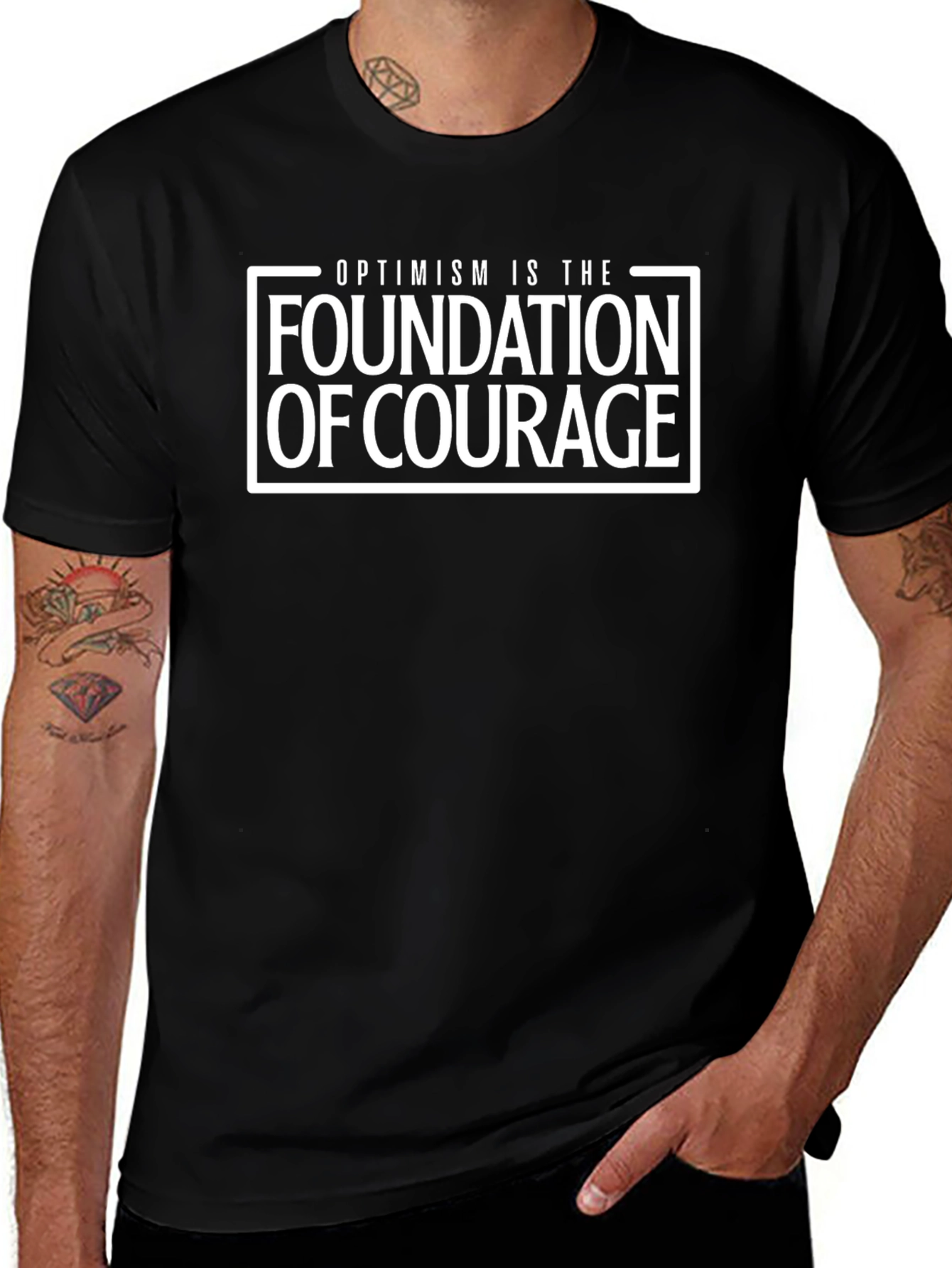 Optimism is the Foundation of Courage T-Shirt