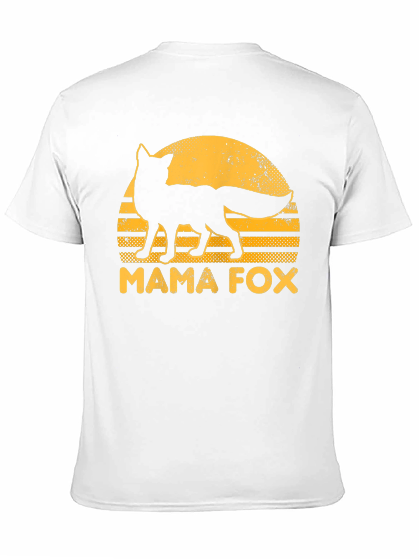 Mama Fox Graphic Tee - Retro Sunset Design
