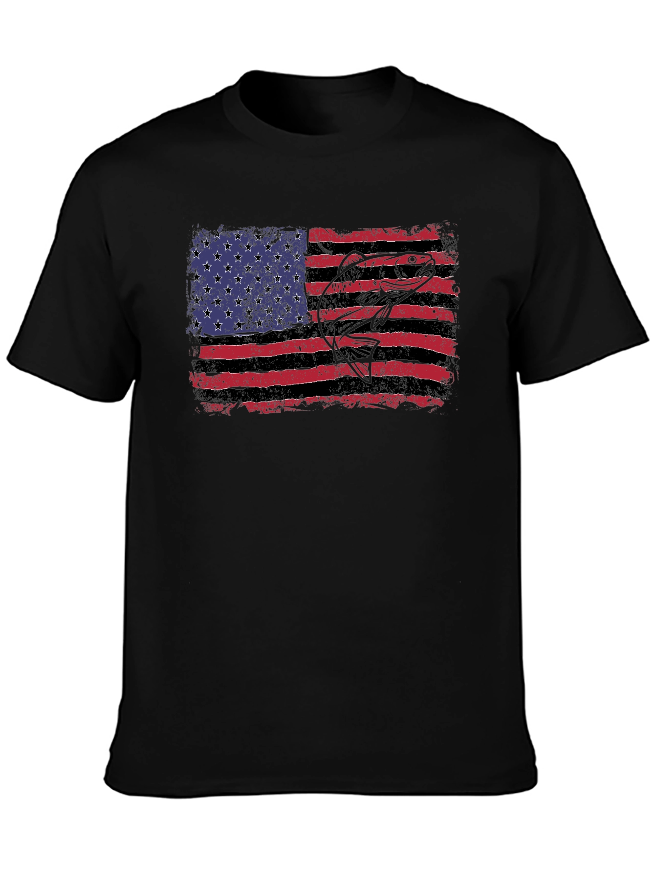 American Flag Bass Graphic Tee