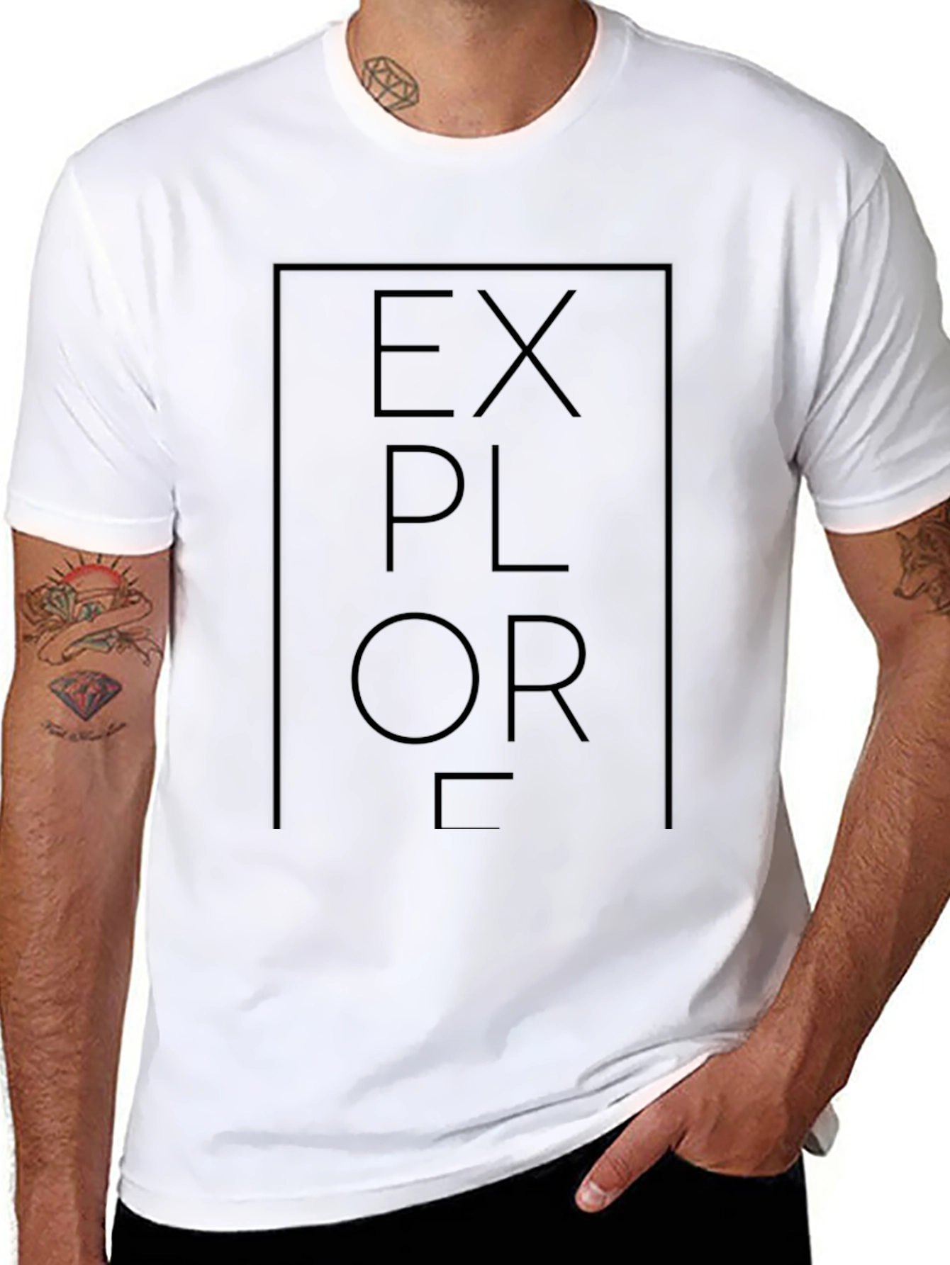 Explore Graphic T-Shirt - Black Cotton Tee