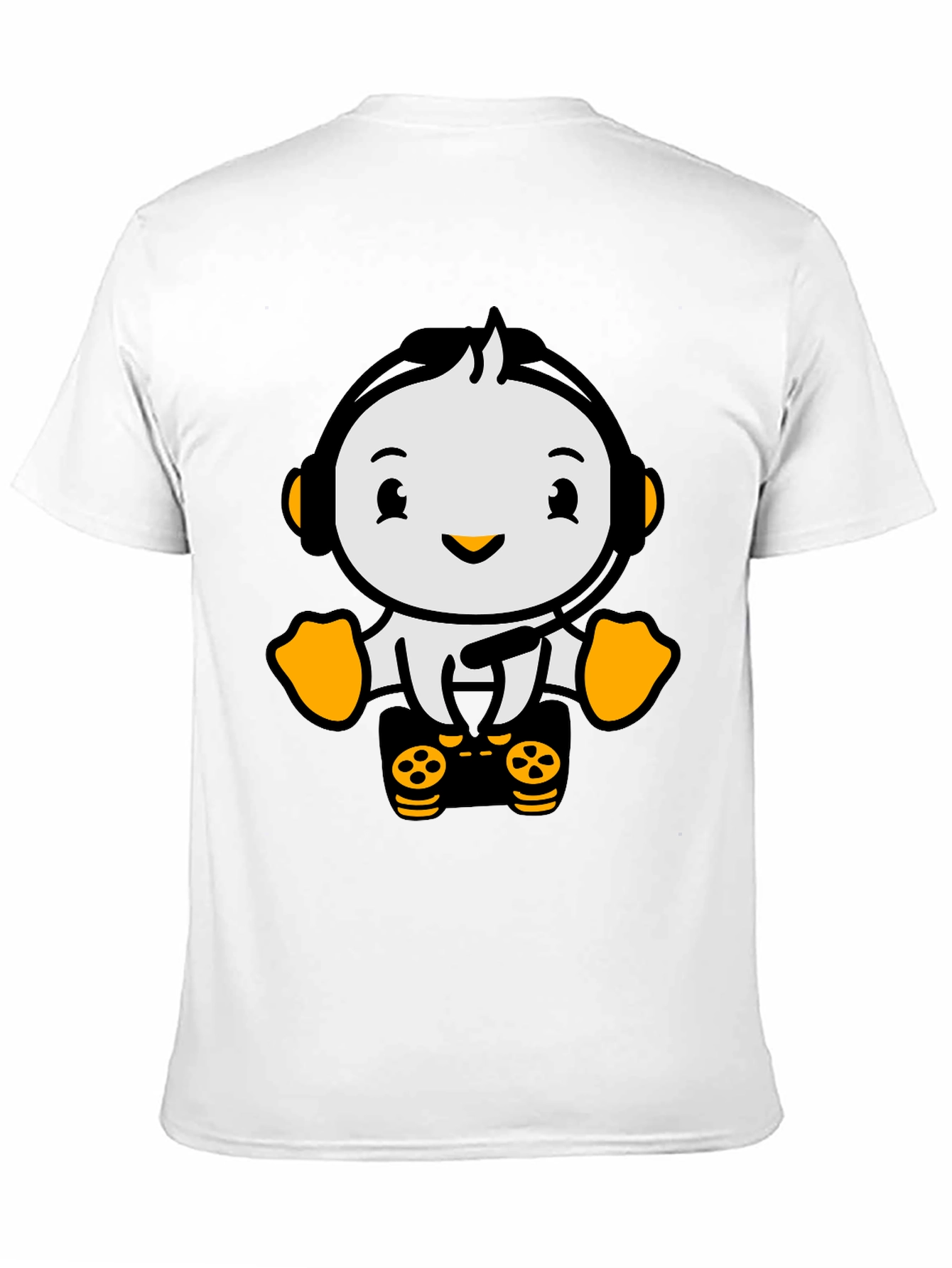 Gamer Penguin T-Shirt - Black Cotton Tee