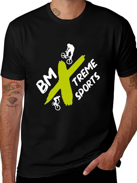 BMX-Treme Sports Graphic Tee - Black Cotton Blend