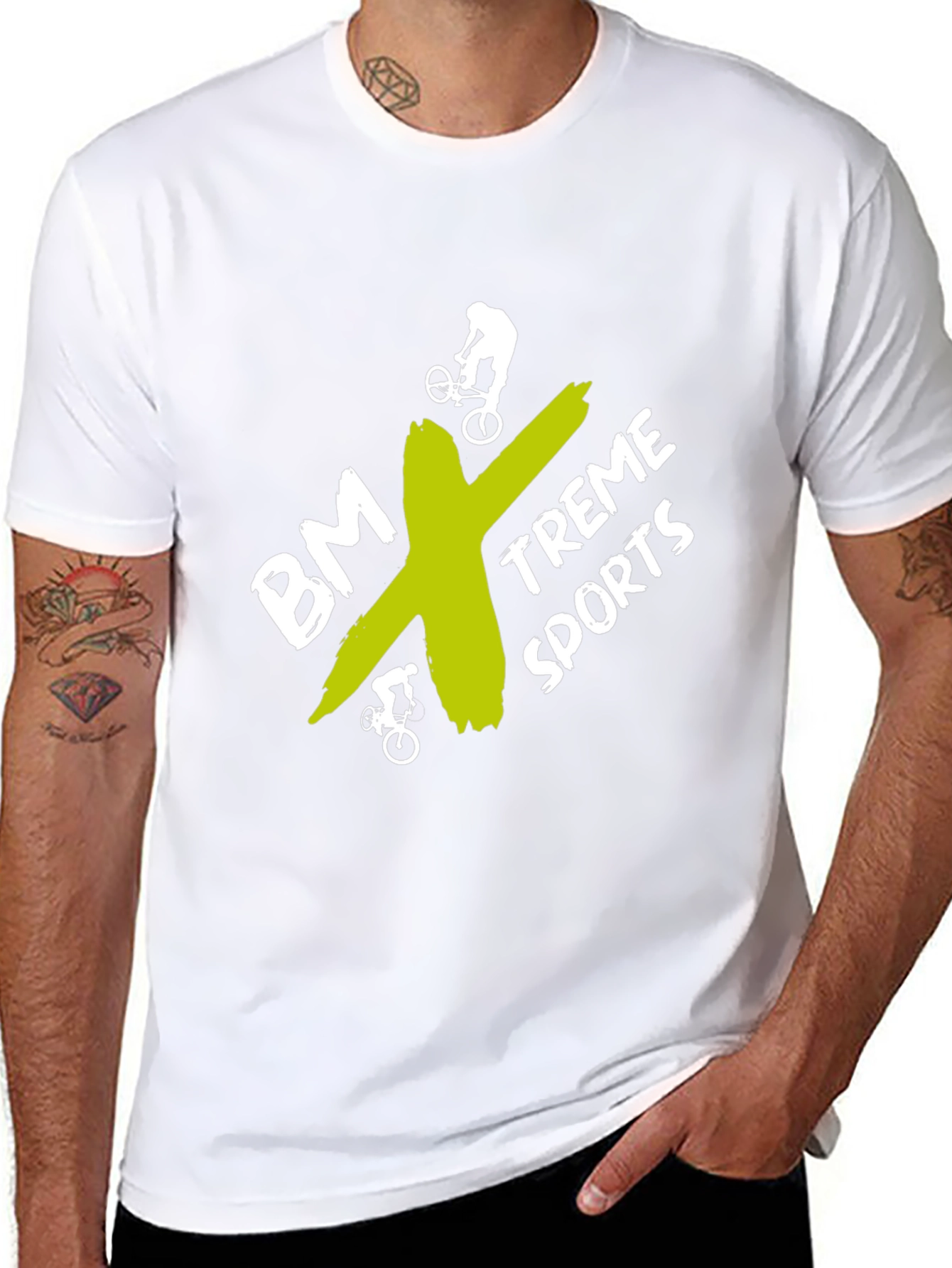 BMX-Treme Sports Graphic Tee - Black Cotton Blend