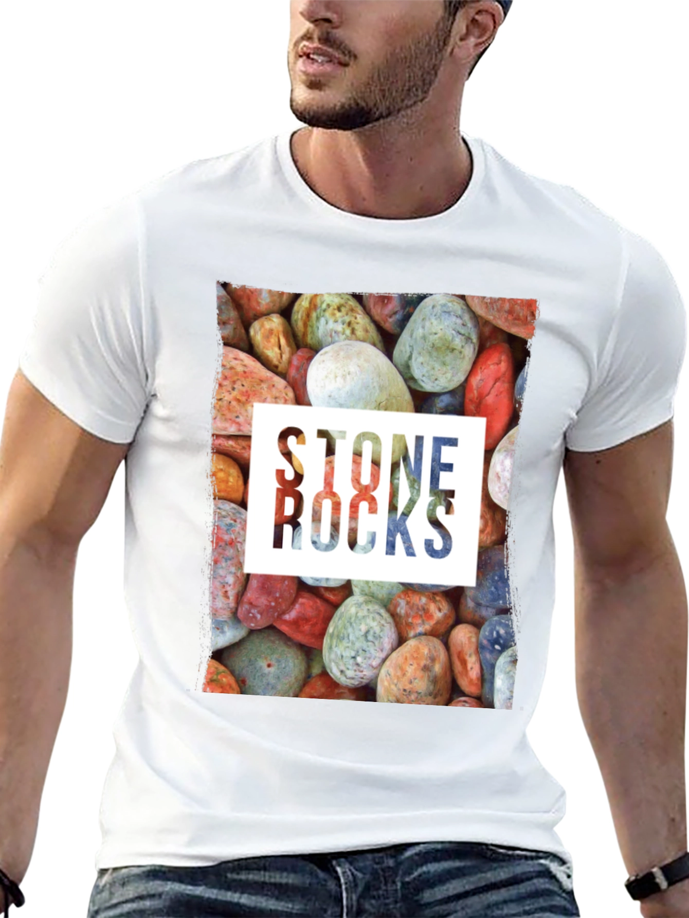 Stone Rocks Graphic Tee - Nature Lovers T-Shirt