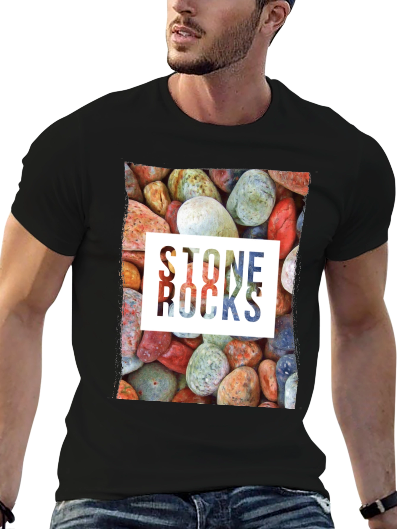 Stone Rocks Graphic Tee - Nature Lovers T-Shirt