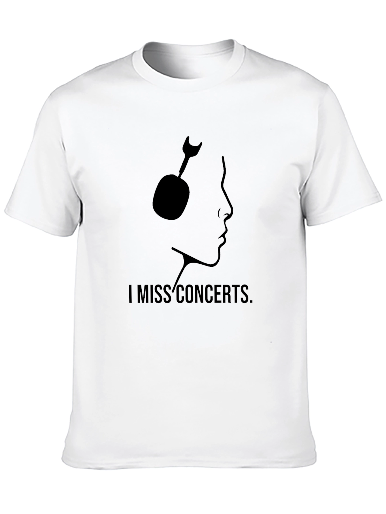I Miss Concerts Black Graphic Tee