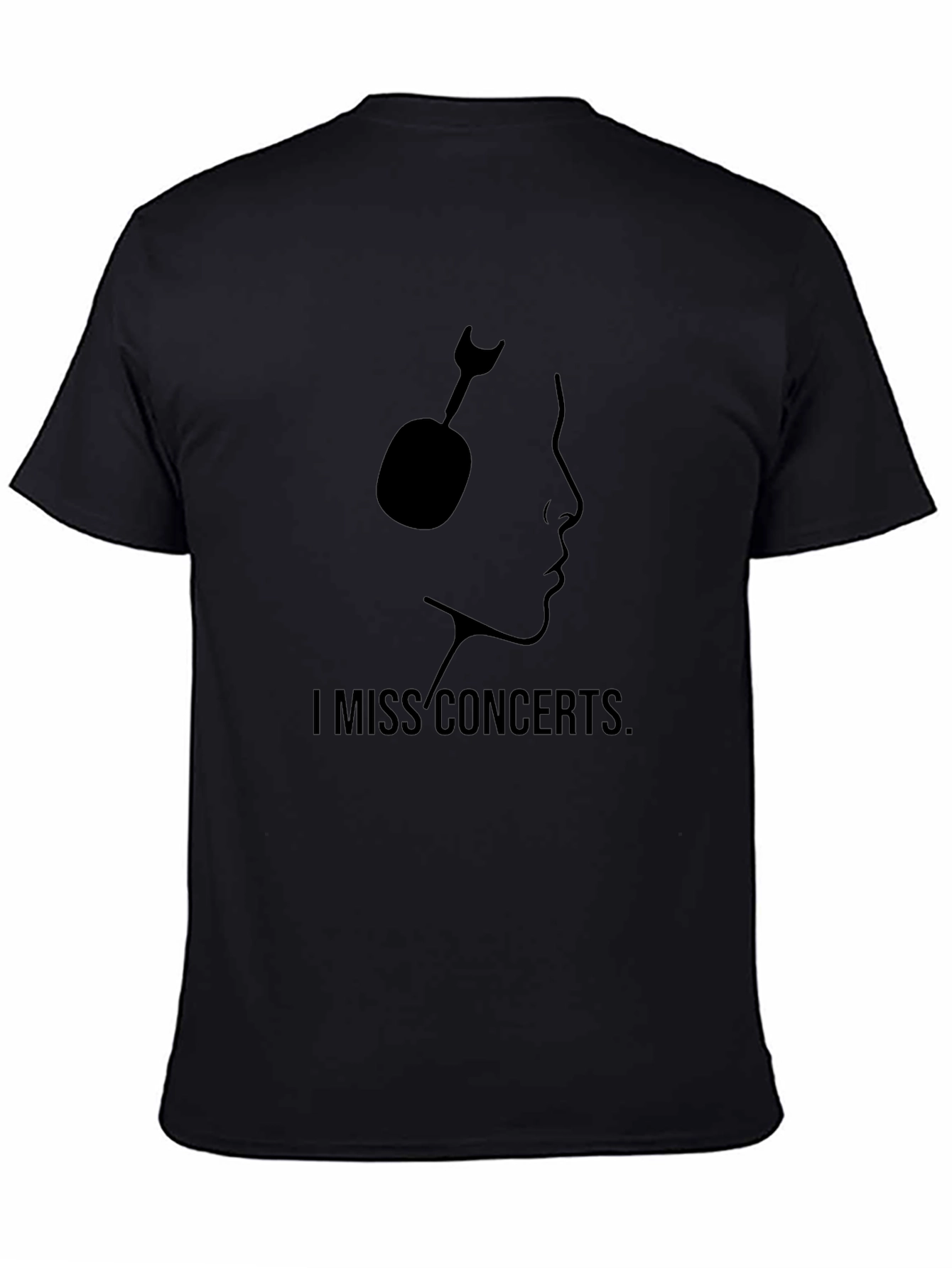 I Miss Concerts Black Graphic Tee