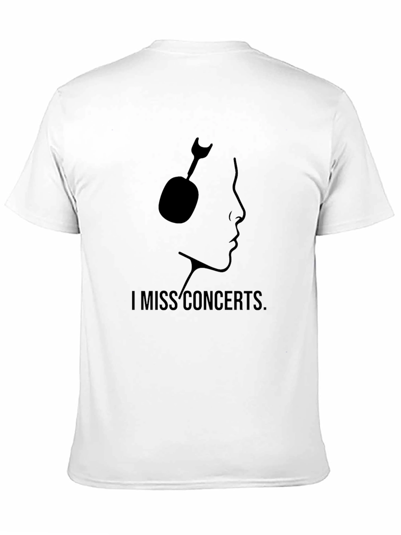 I Miss Concerts Black Graphic Tee