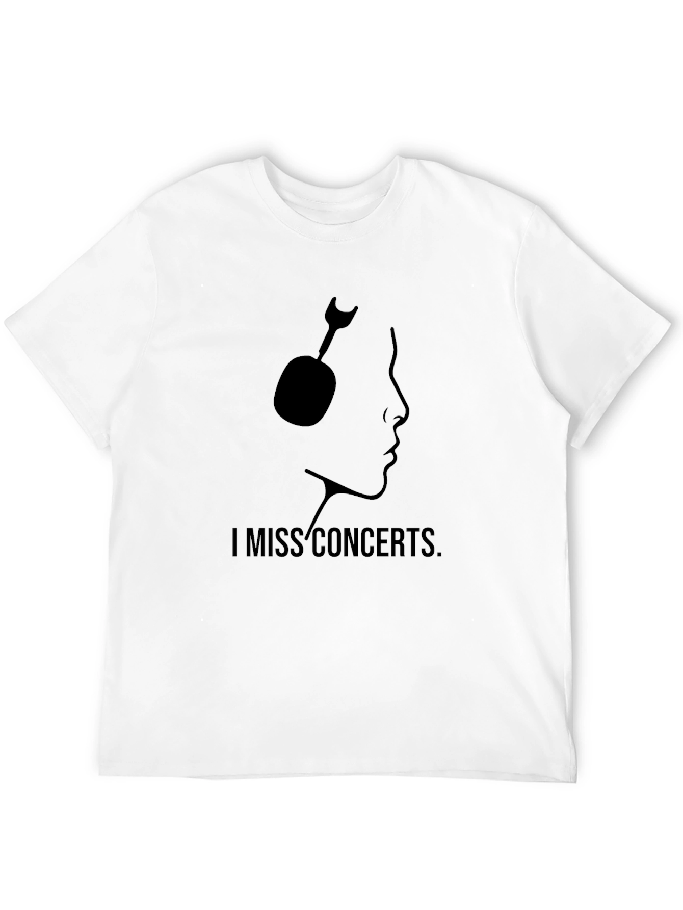 I Miss Concerts Black Graphic Tee