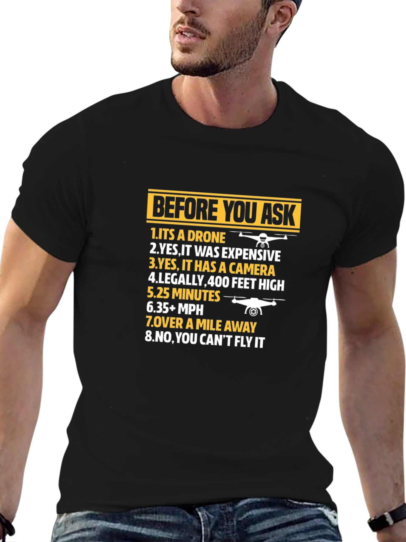 Drone Humor Graphic Tee - Pilot T-Shirt