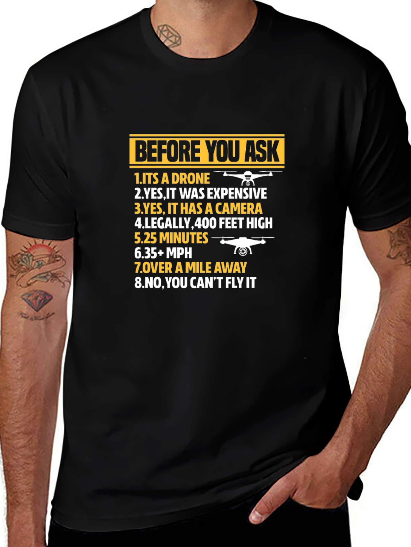 Drone Humor Graphic Tee - Pilot T-Shirt
