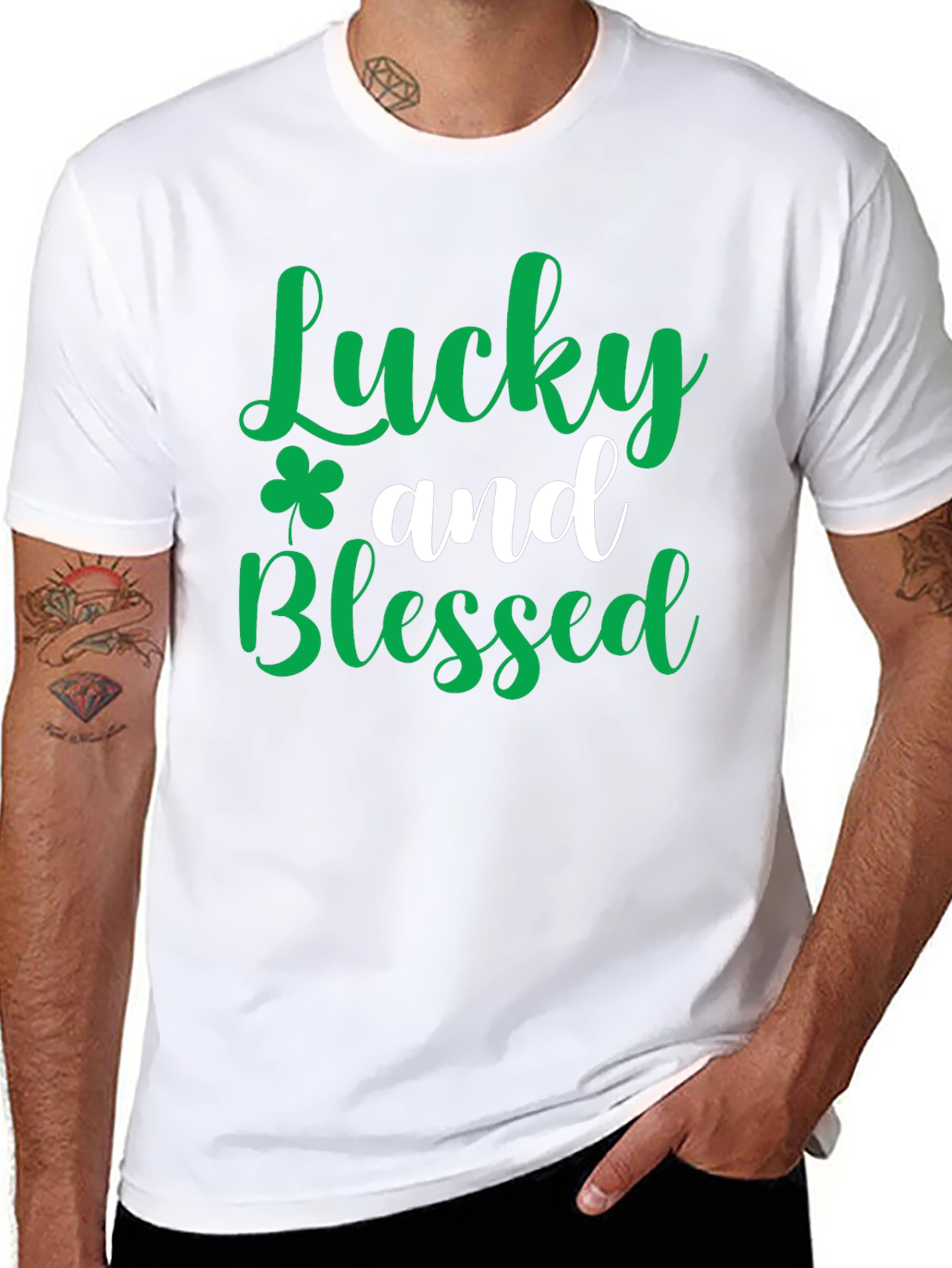 Lucky and Blessed Graphic Tee