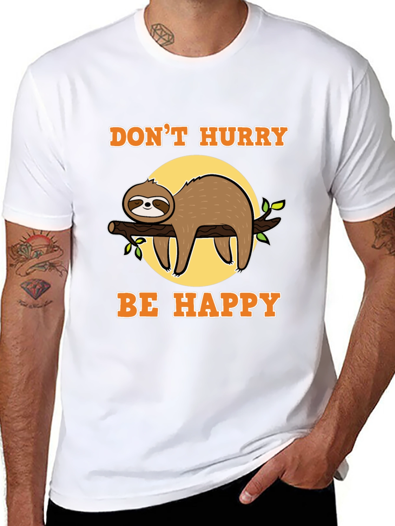 Dont Hurry Be Happy Sloth T-Shirt