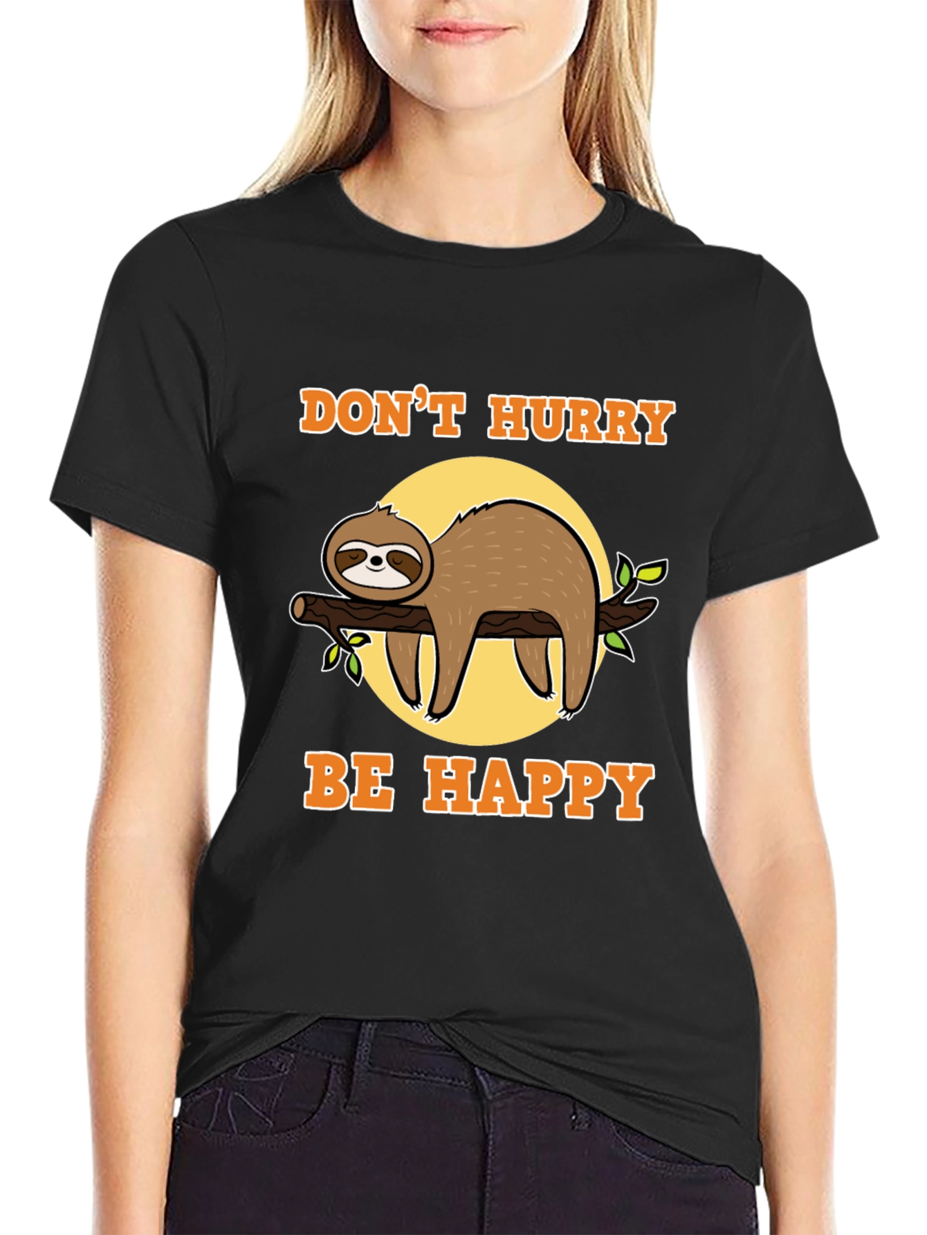 Dont Hurry Be Happy Sloth T-Shirt