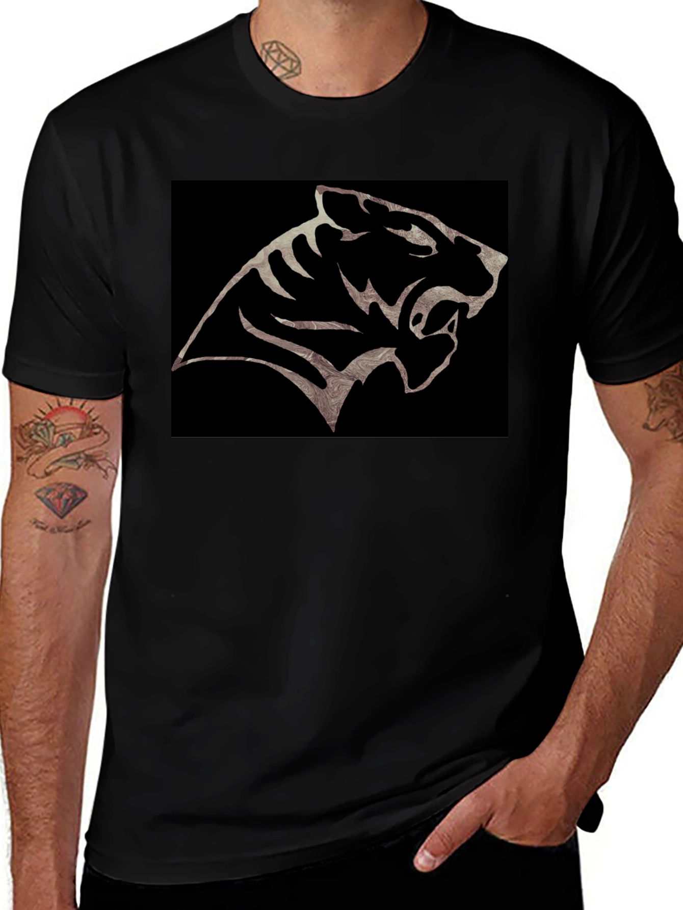 Black Tiger Graphic Tee - Fierce Style