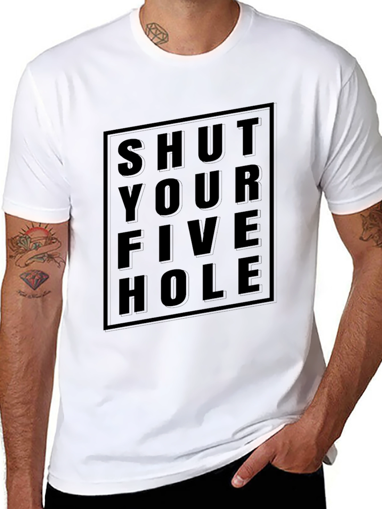 Shut Your Five Hole Black Graphic Tee