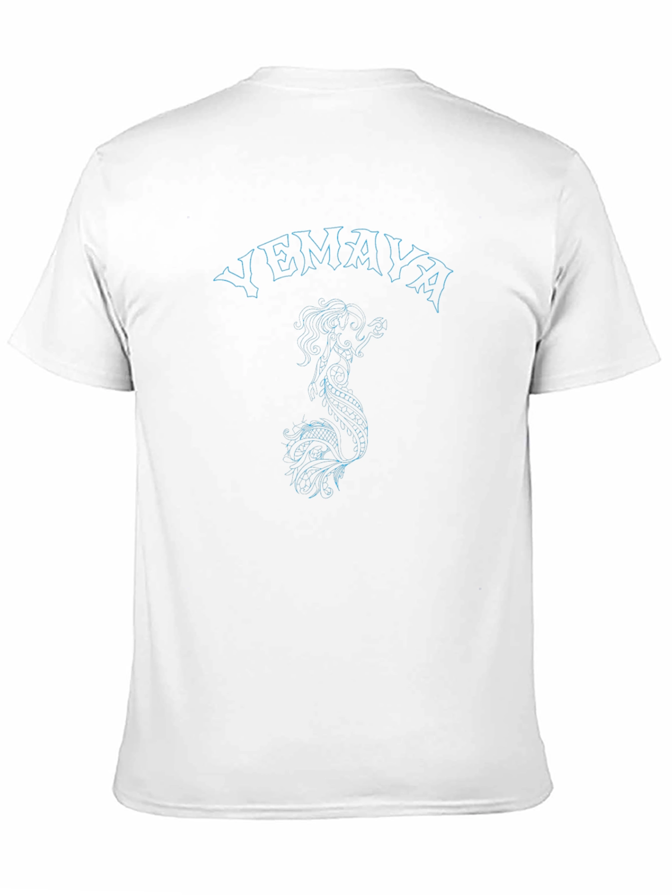 Yemaya Mermaid Graphic Tee - Black Cotton T-Shirt