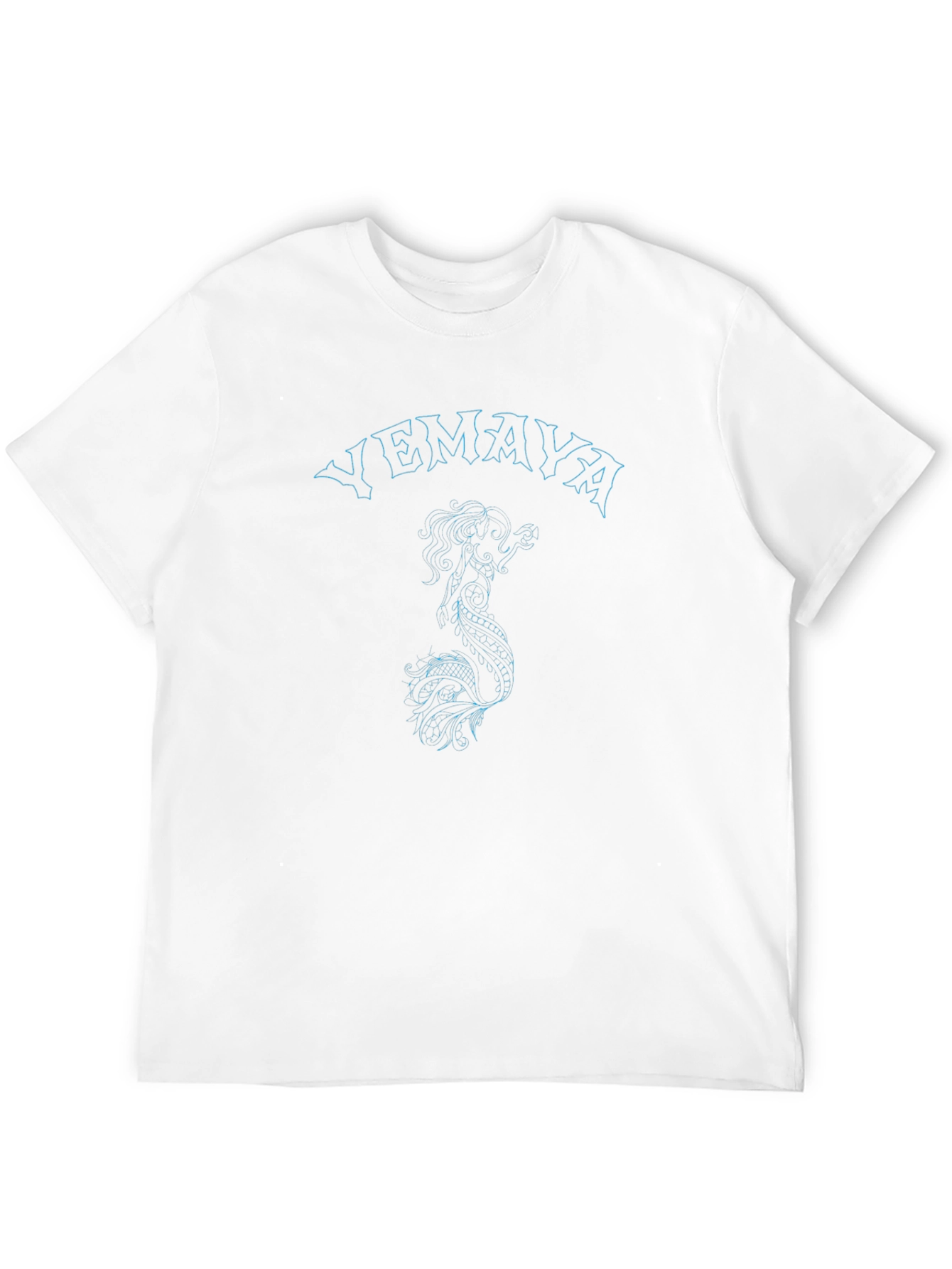 Yemaya Mermaid Graphic Tee - Black Cotton T-Shirt