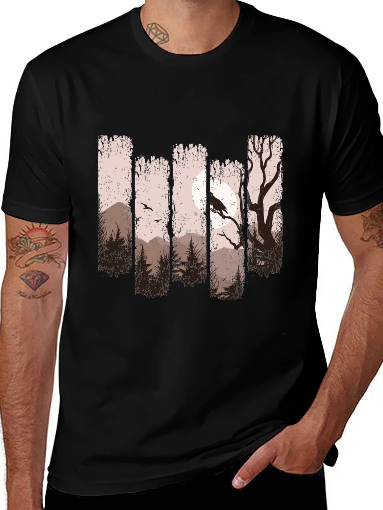 Raven Moon Forest Graphic Tee